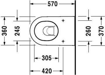 Duravit WC-Komplettset Duravit Stand-WC DARLING NEW ti Back-to-