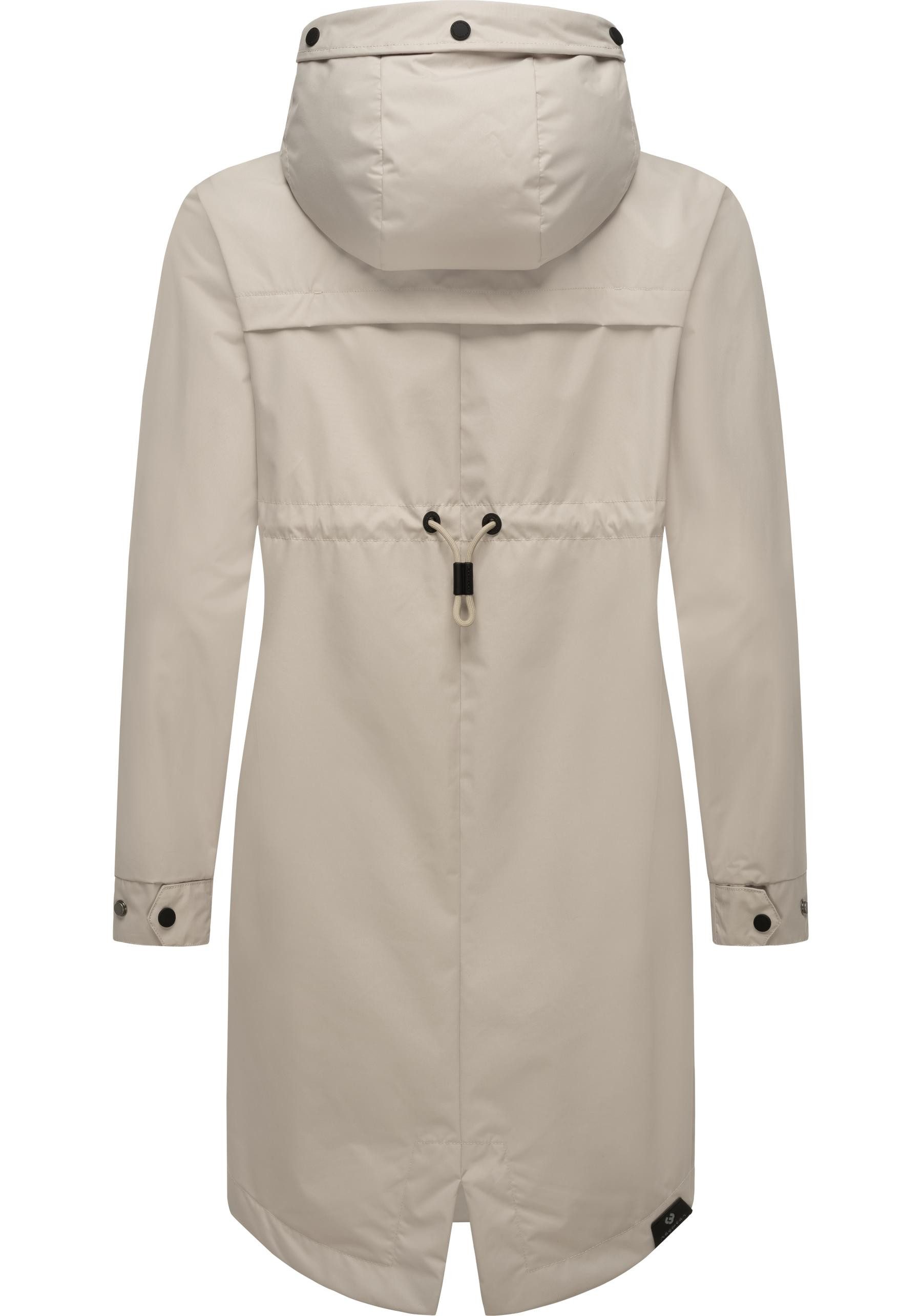 Ragwear Jerseymantel Rejany Wasserdichter Damen Parka für die Übergangszeit