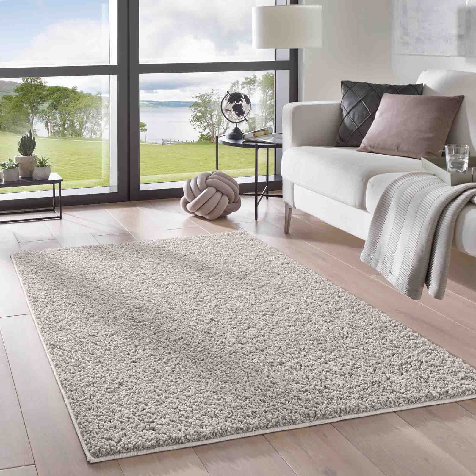 TaraCarpet Langflor-Teppich Langflorteppich Sole 100% Polypropylen, rund, H günstig online kaufen