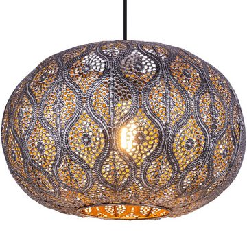 Globo Hängeleuchte Hängeleuchte Esszimmer Pendelleuchte Wohnzimmer Hängelampe Glas 15344S, rund, modern, orientalisch, ohne Leuchtmittel, Lichtfarbe ist abhängig vom Leuchtmittel, Pendellampe, Schlafzimmer, Küche, Flur