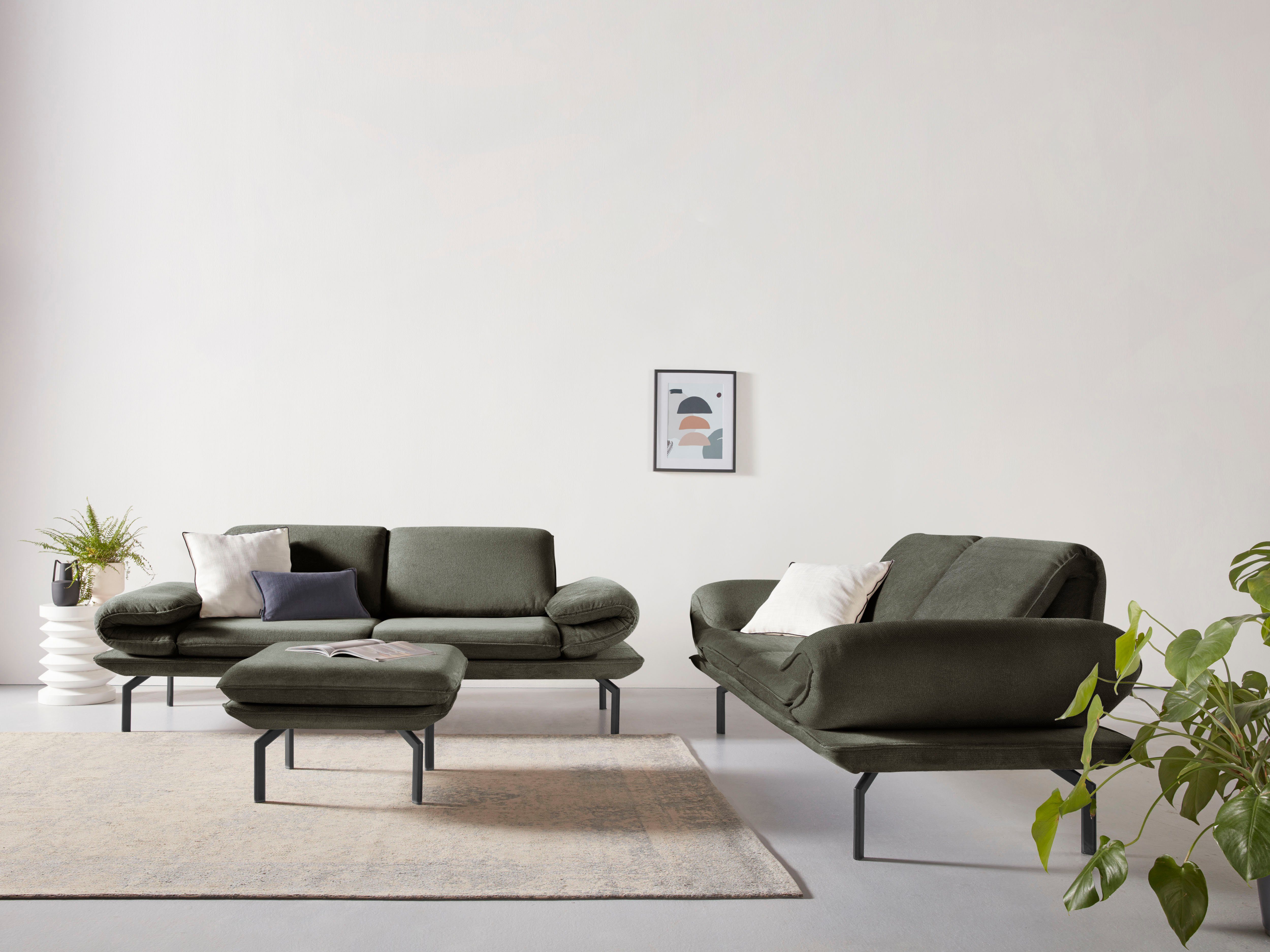 collection aus 2-Sitzer mit mit Rückenfunktion, New wahlweise Winkelfuß und Arm- DOMO Metall York,