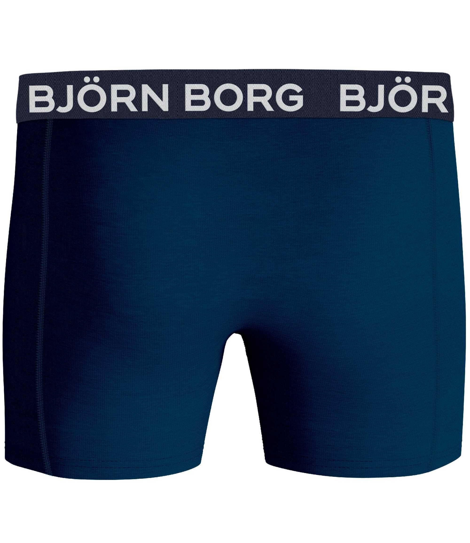 Herren Unterwäsche 5er Borg Björn Boxer - Hellblau/Dunkelblau/Orange/Dunkelgrau Pack Boxershorts,