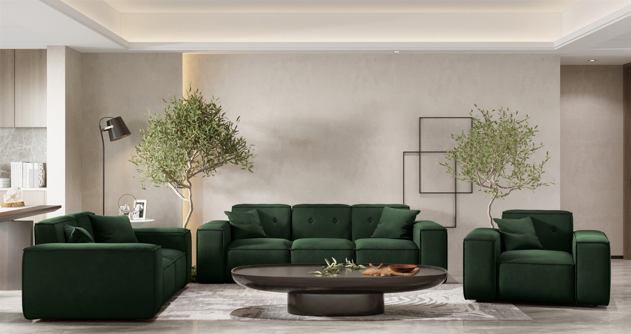 Fun Möbel Polstergarnitur Sofaset Designersofa CESINA günstig online kaufen