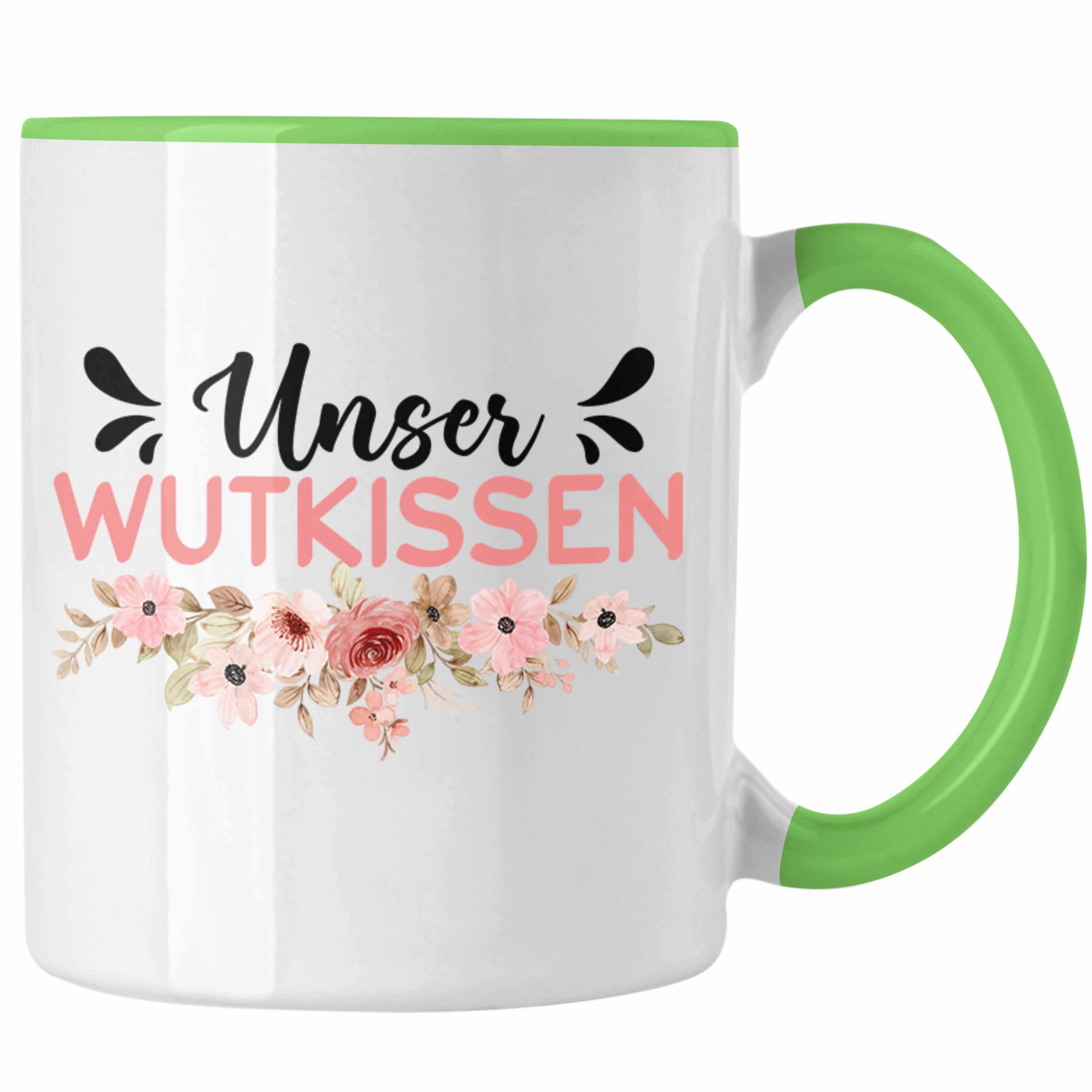 Spruch Wut-Kissen - Tasse Trendation Tasse Geschenk Wutkissen Trendation Grün Lustiger