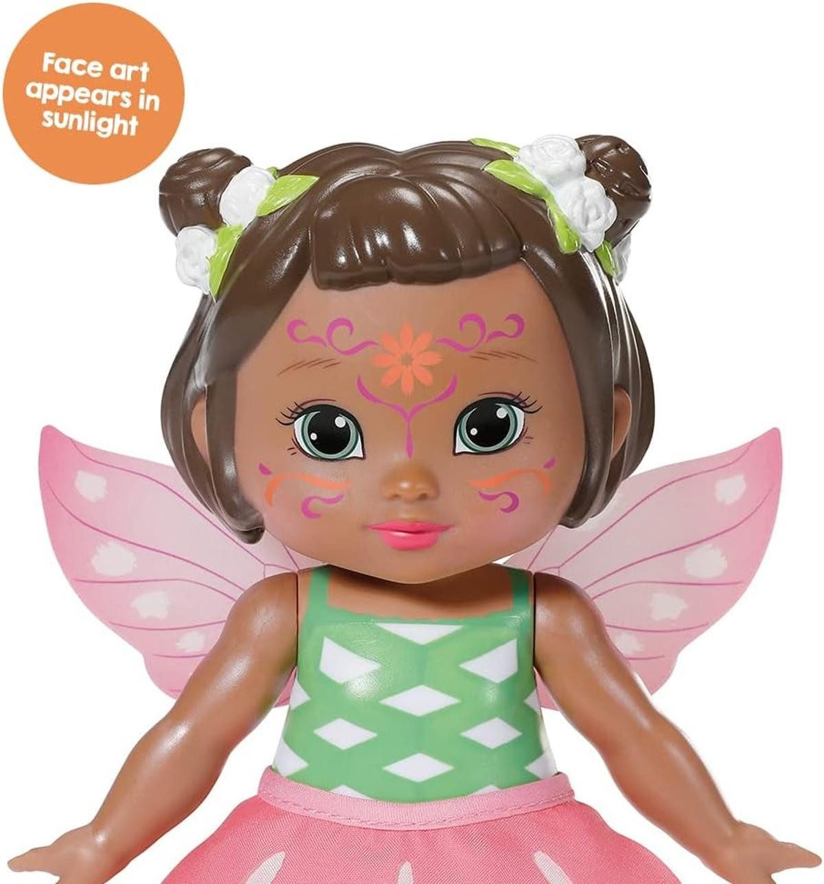 ZAPF Anziehpuppe BABY born Fairy Peach 18 cm Feen-Puppe mit flatternden Flügeln 833773