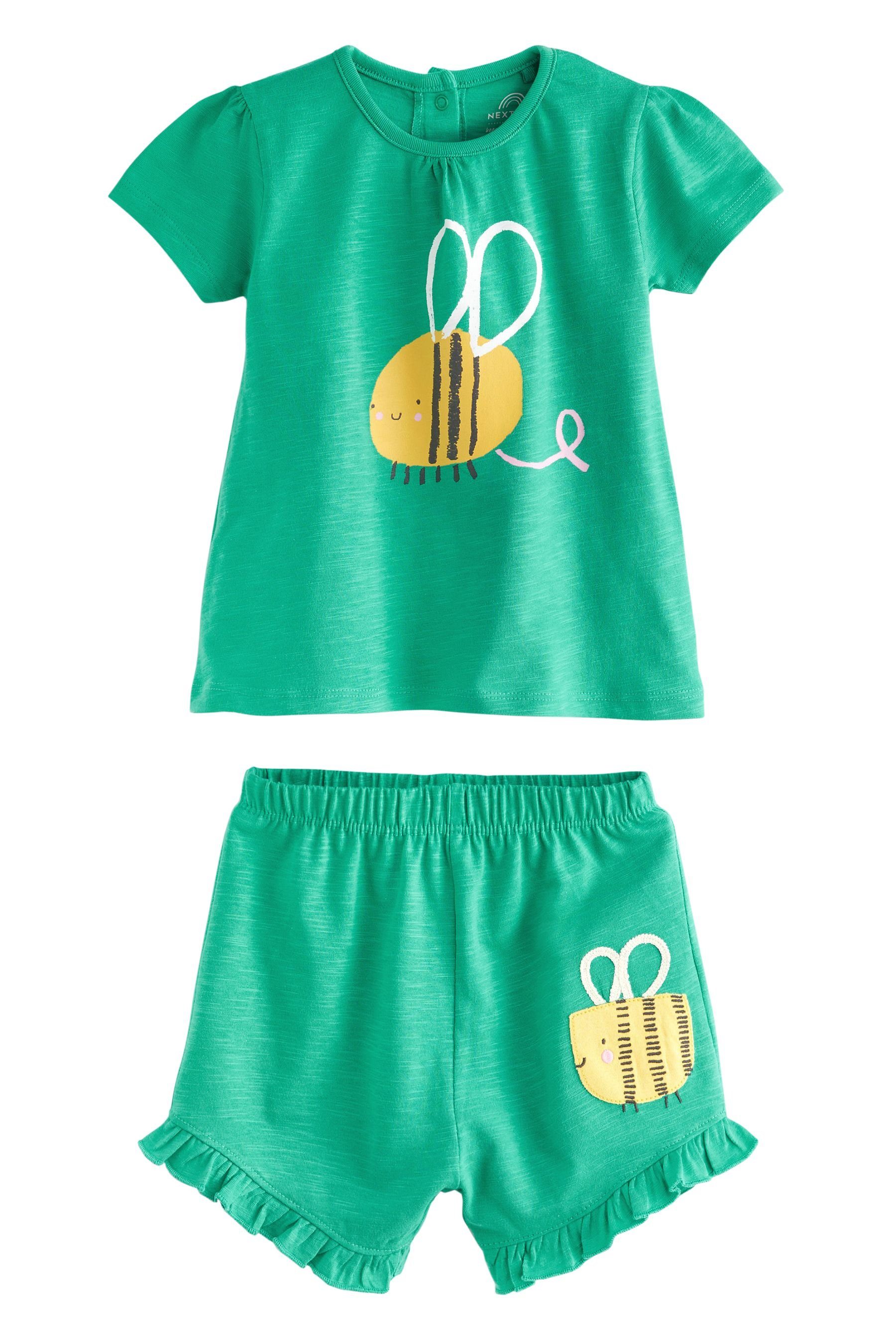 im Set Baby-T-Shirt Shorts und & 6-teiligen T-Shirt Shorts Next Green (6-tlg)