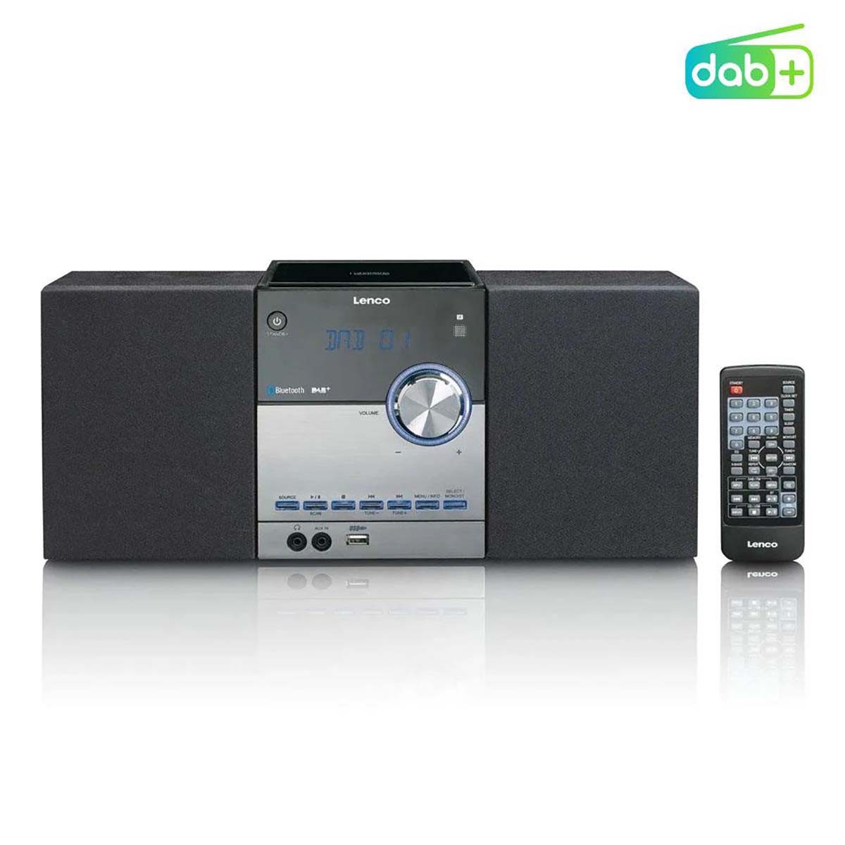 Lenco MC-150 Stereoanlage (Tabelle Radio, DAB+/FM-Radio, CD/MP3, Bluetooth, USB, 2x 10W RMS)