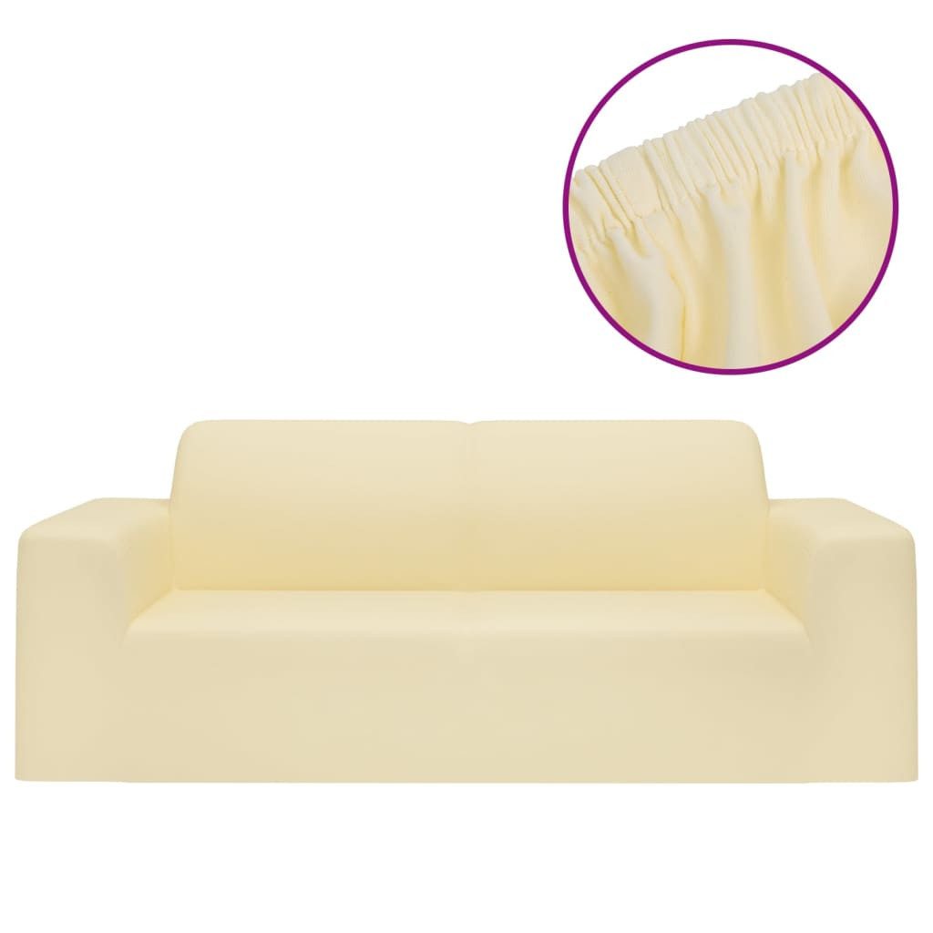 furnicato Sofahusse Dehnbare Creme für 2-Sitzer 145-185 cm Breite – Bild 2 von 5