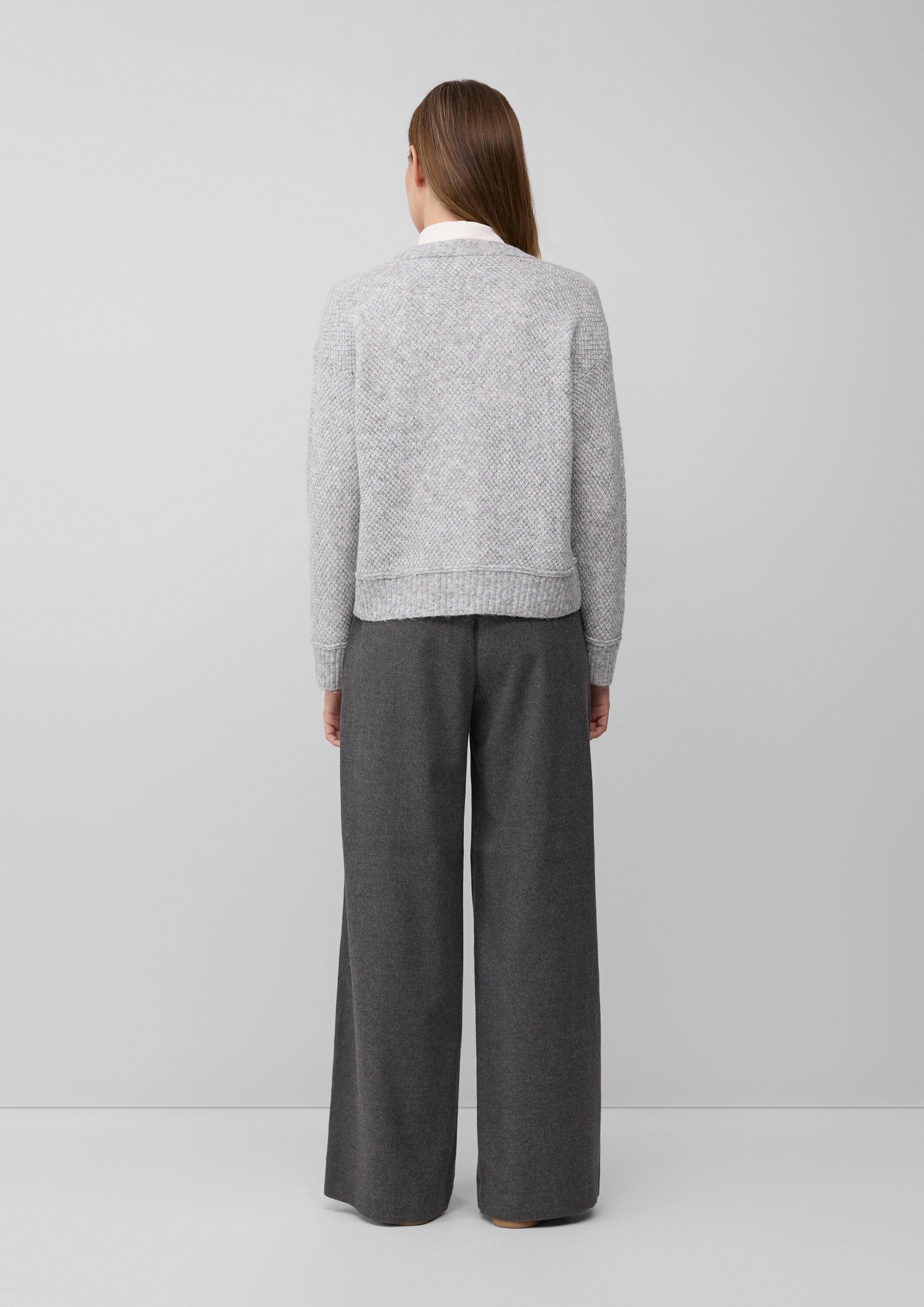 s.Oliver Cardigan Strickjacke Kuscheliger Wollmix-Cardigan aus Strukturstrick im Relaxed Fit