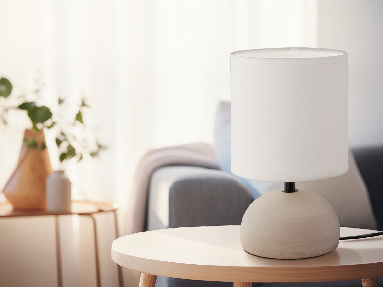 Reality Leuchten Nachttischlampe, Dimmfunktion, LED wechselbar, Warmweiß, k günstig online kaufen