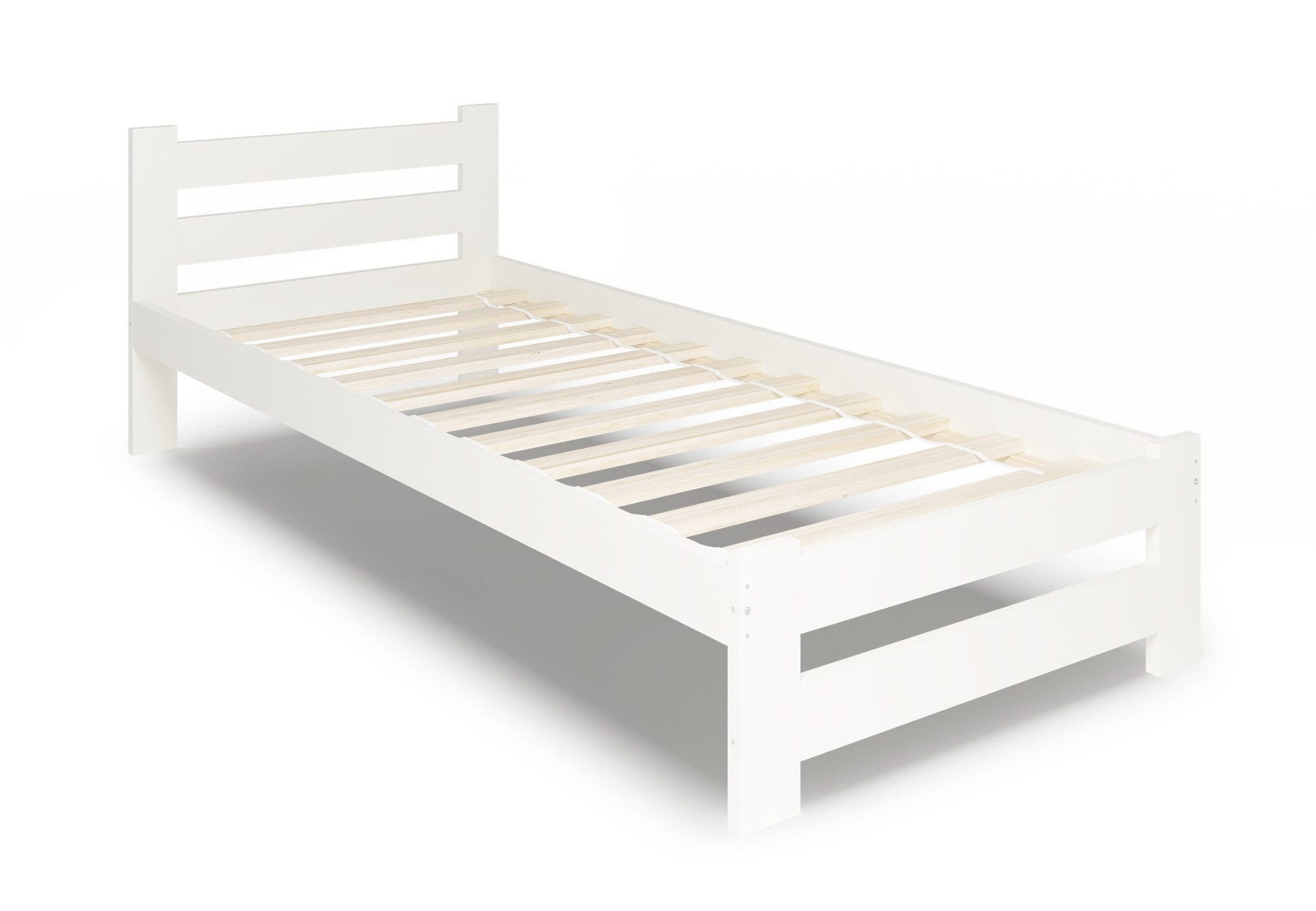Home Collective Holzbett mit Lattenrost Modern Bett Kiefer Bettgestell Massivholzbett Klassisch (90x200, 120x200, 140x200, 160x200 cm), Einzelbett, Skandi Boho  – Bild 5 von 5