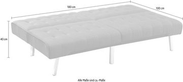 ATLANTIC home collection Sofa Pierre, mit verstellbarer Rückenlehne, mit Wellenunterfederung