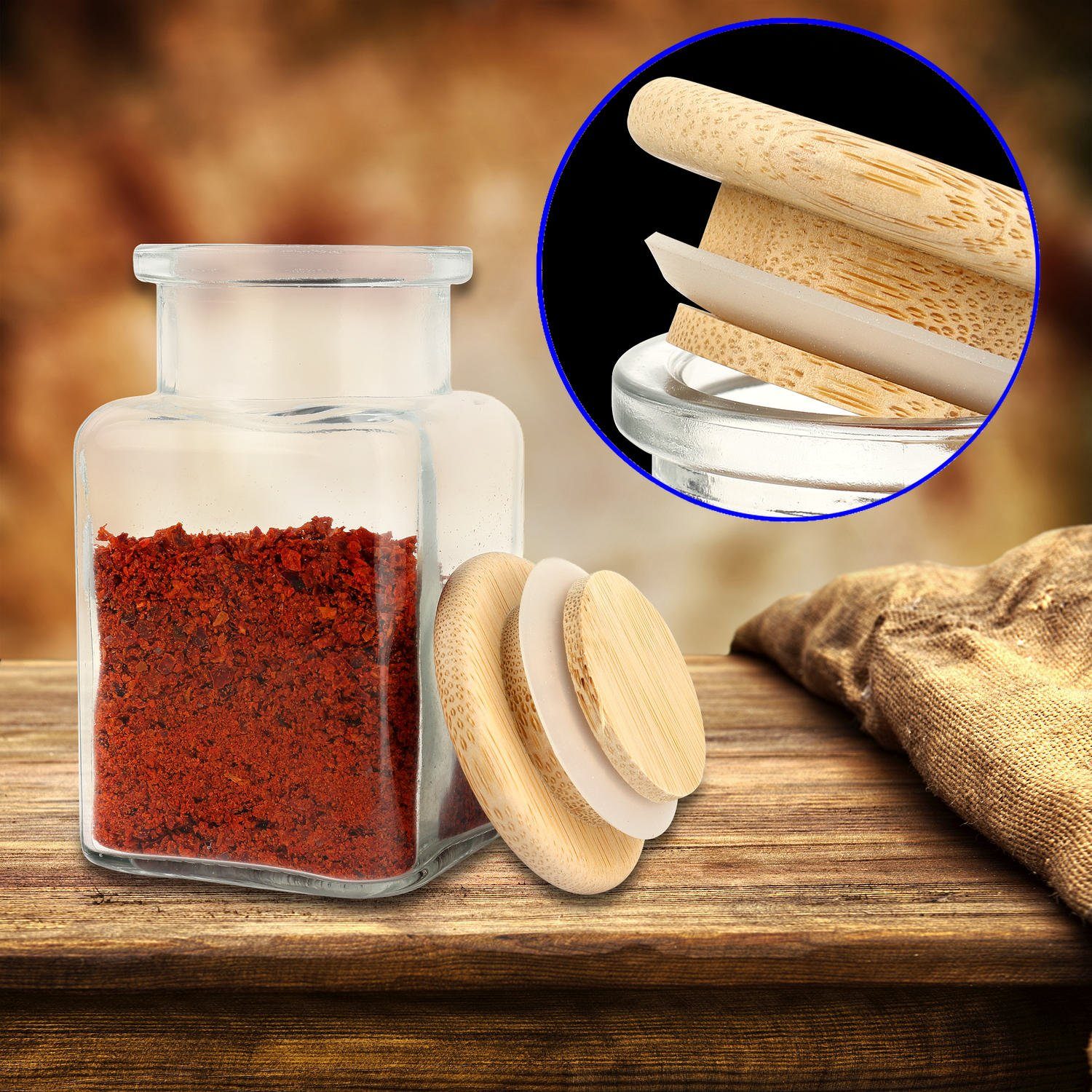 Schramm Gewürzbehälter Schramm® Gewürzgläser 150 ml quadratisch 5,5 x 5,5 x günstig online kaufen