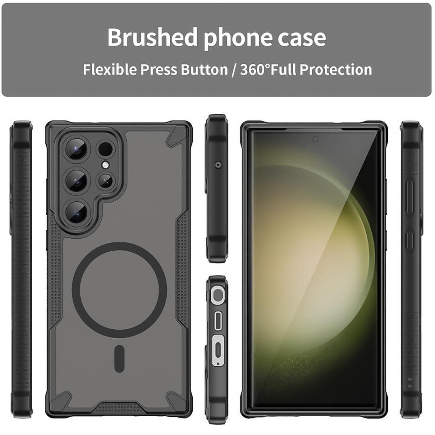 CoolGadget Handyhülle Defender Series Handy Hülle für Samsung Galaxy S22 Ultra 6,8 Zoll, Magsafe TPU Schlicht Robust Schutzhülle für Galaxy S22 Ultra Hülle