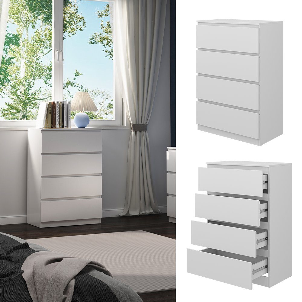 Vicco Kommode Calisto, Weiß/Weiß, 70 x 102 cm (1 St)