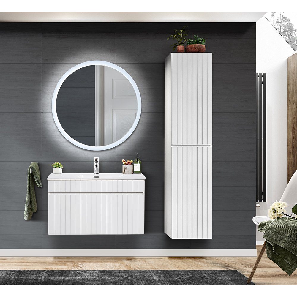 Lomadox Badmöbel-Set IRAKLIO-56, (Spar-Set, 3-St), weiß günstig online kaufen