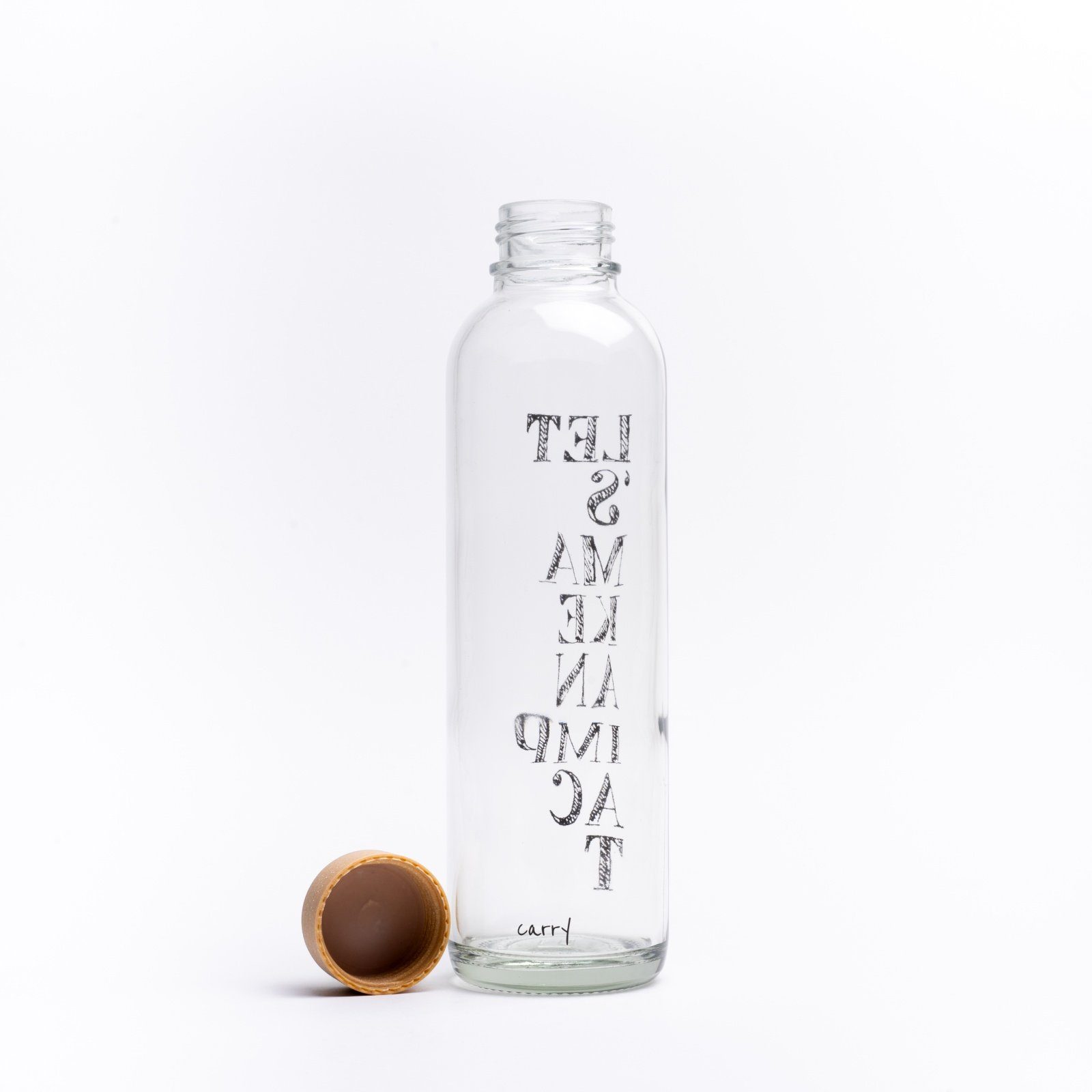 Regional CARRY yogabox produziert l Trinkflasche GLAS, IMPACT 0.7