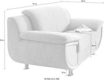 TRENDMANUFAKTUR Sessel, mit extra breiten Armlehnen, frei im Raum stellbar