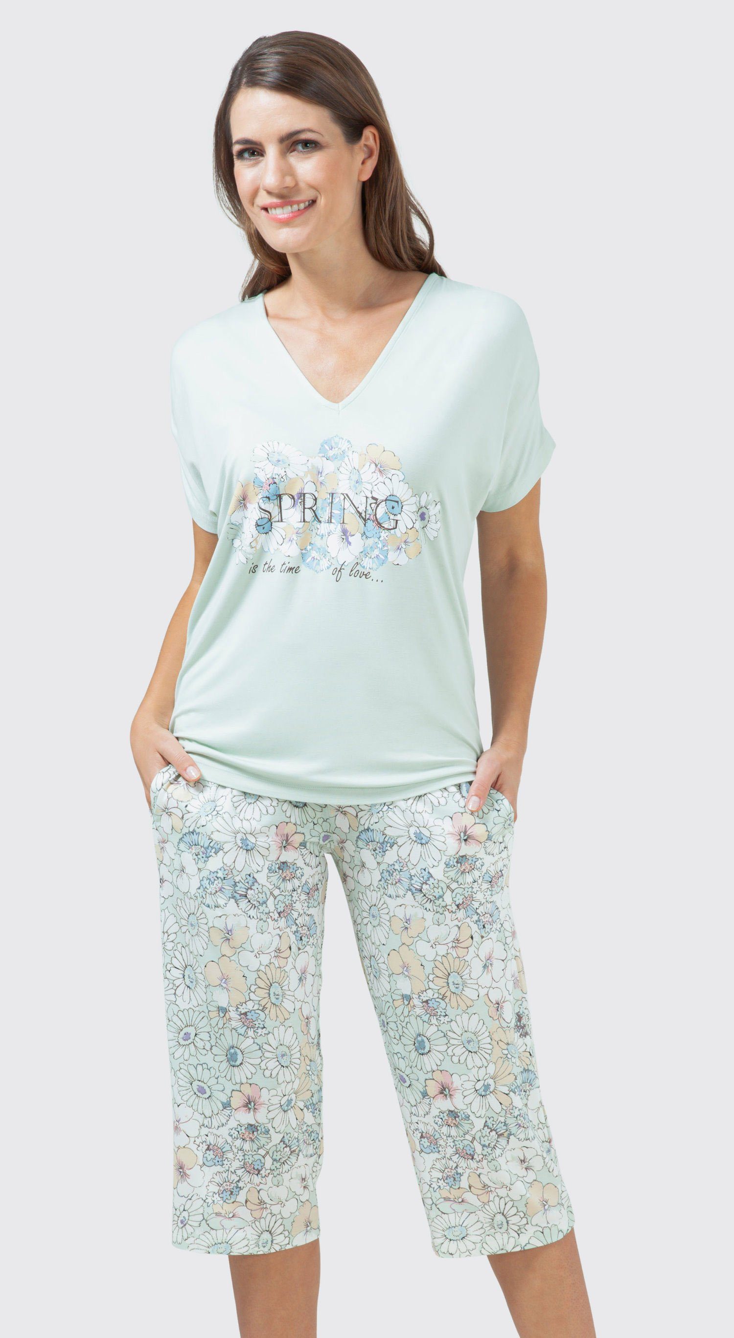 Hajo Capri-Pyjama (2 tlg) Feine Viskose Qualität