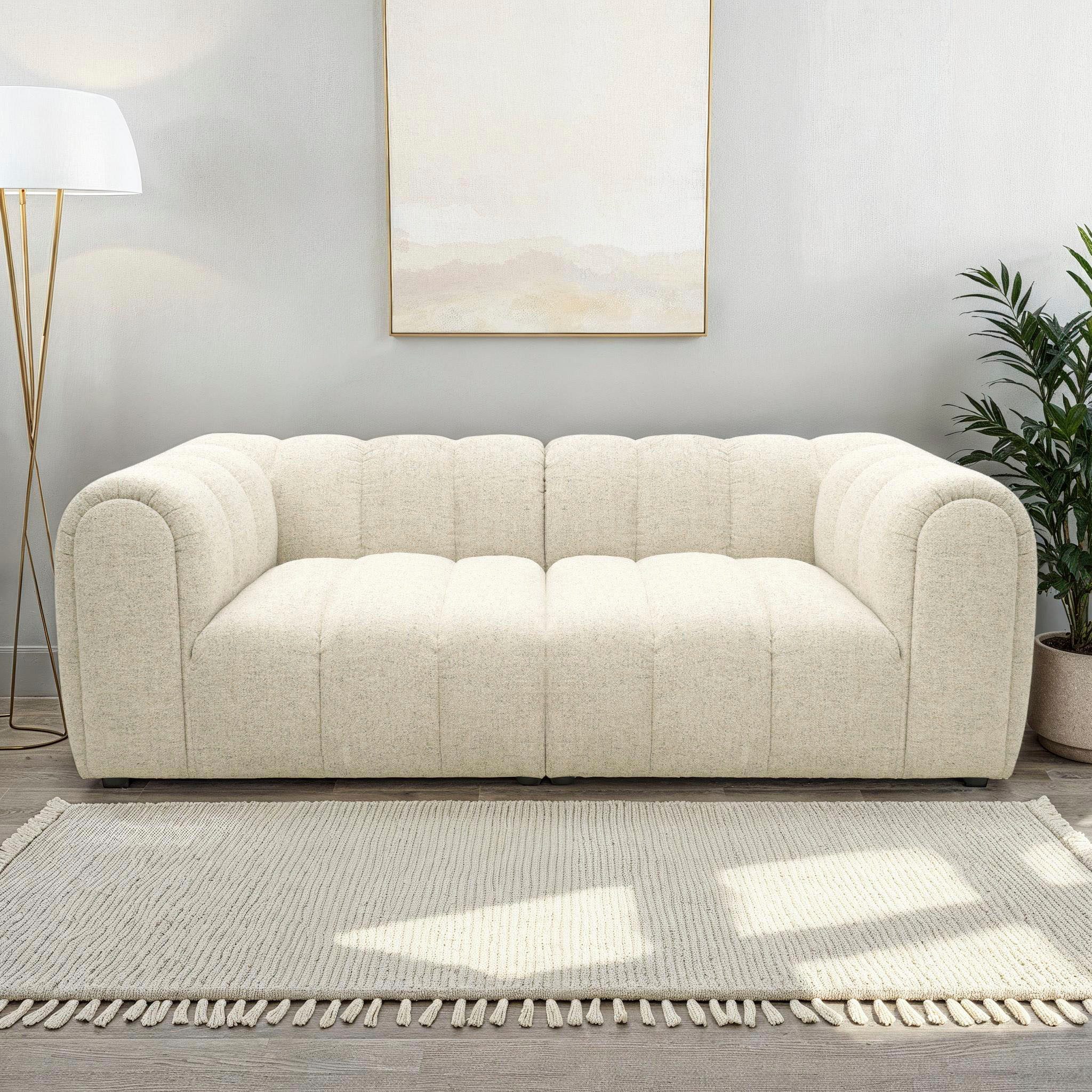 DOMO collection Big-Sofa Odense Megasofa in 2 Breiten, Taschenfederkernunterfederung, bequem, aus pflegeleichtem Strukturbezug und legerer Polsterung