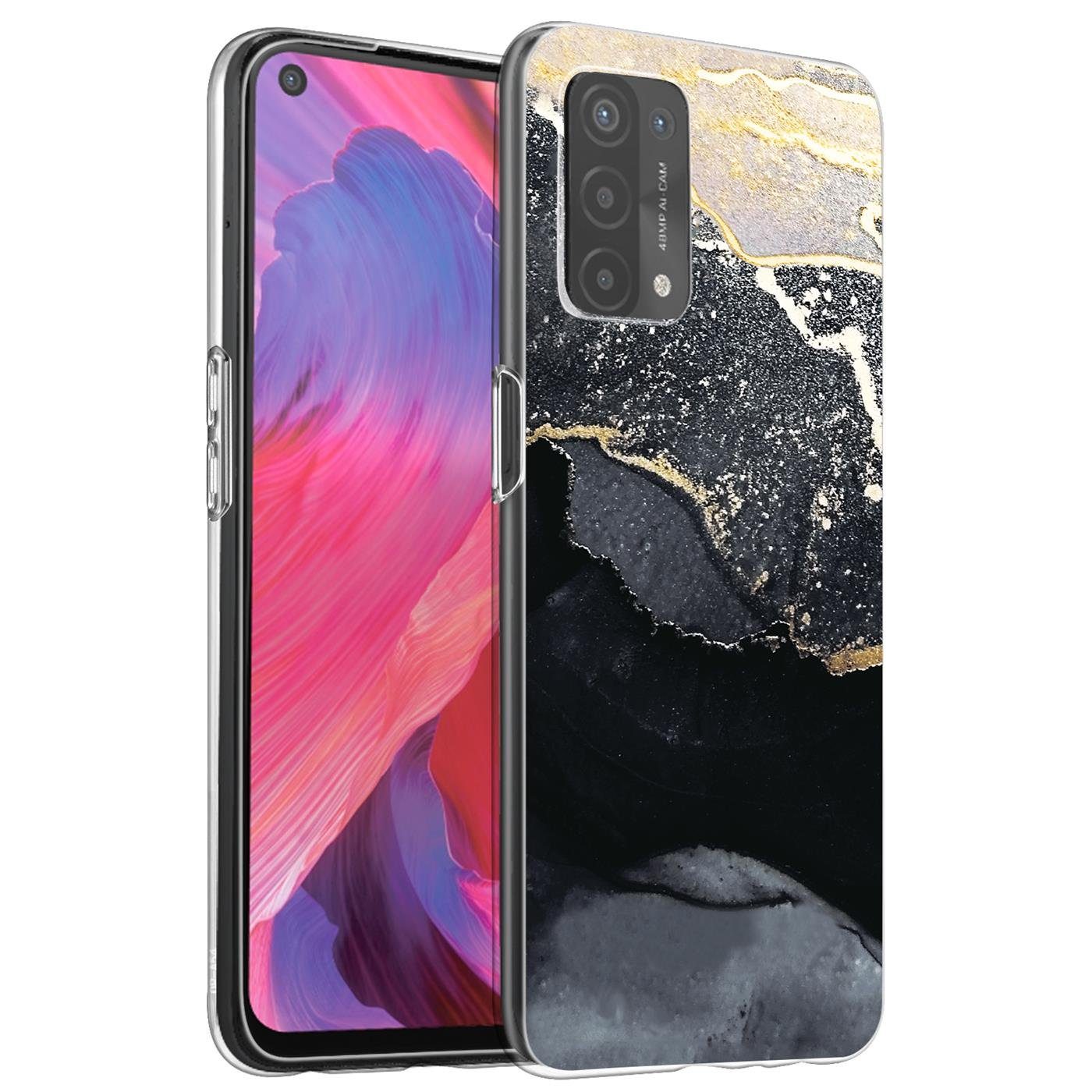 CoolGadget Handyhülle Marmor Slim Case für OPPO A54 5G / A74 5G 6,5 Zoll, Hülle Dünne Silikon Schutzhülle für OPPO A54 5G, OPPO A74 5G Hülle