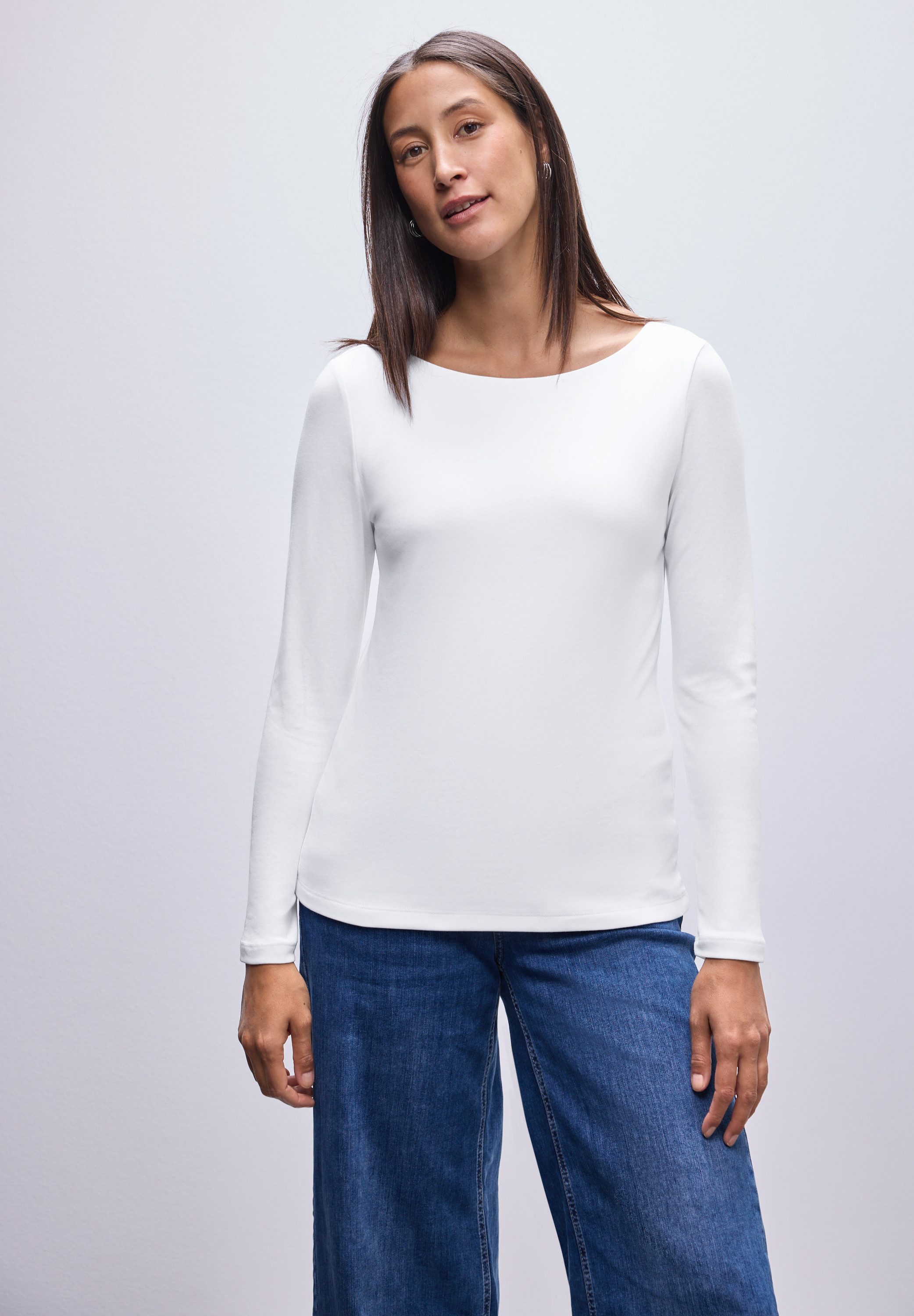 STREET ONE Langarmshirt im soften Baumwoll-Mix günstig online kaufen