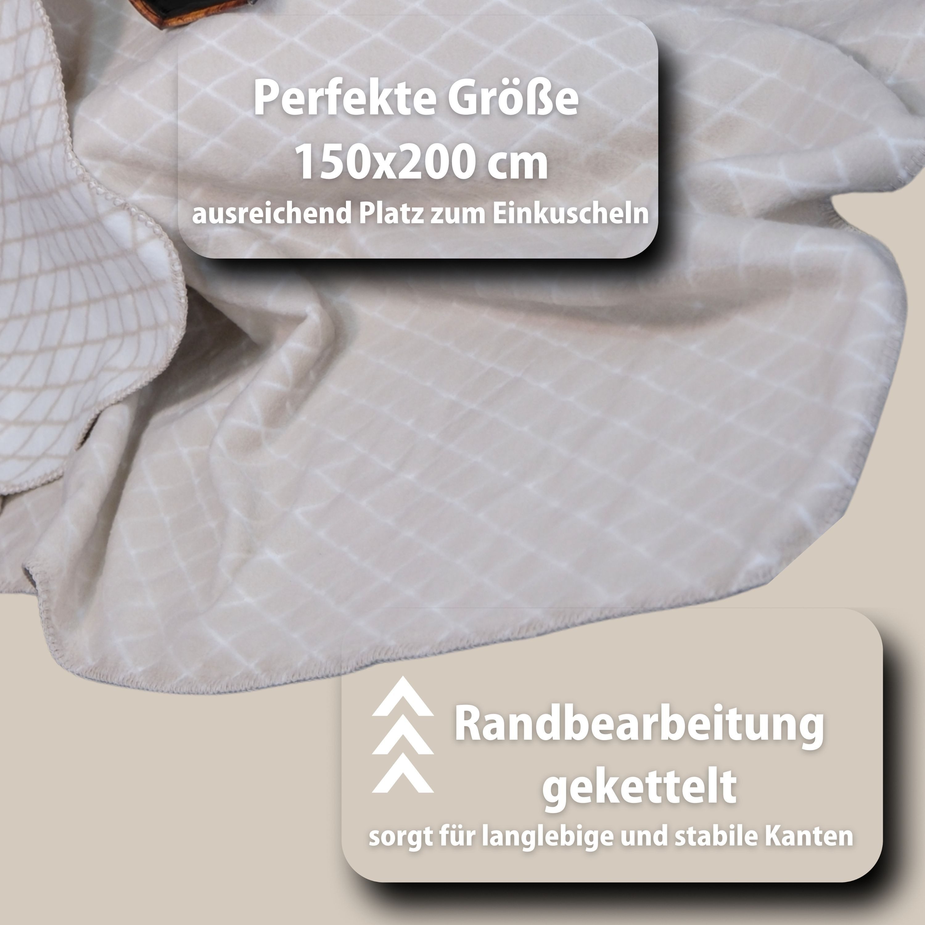 Plaid Plaid Kuscheldecke Decke - 150x200 cm - Extra Weich & Flauschig, SEI Design, Deko Wohnzimmer Überwurf für Couch