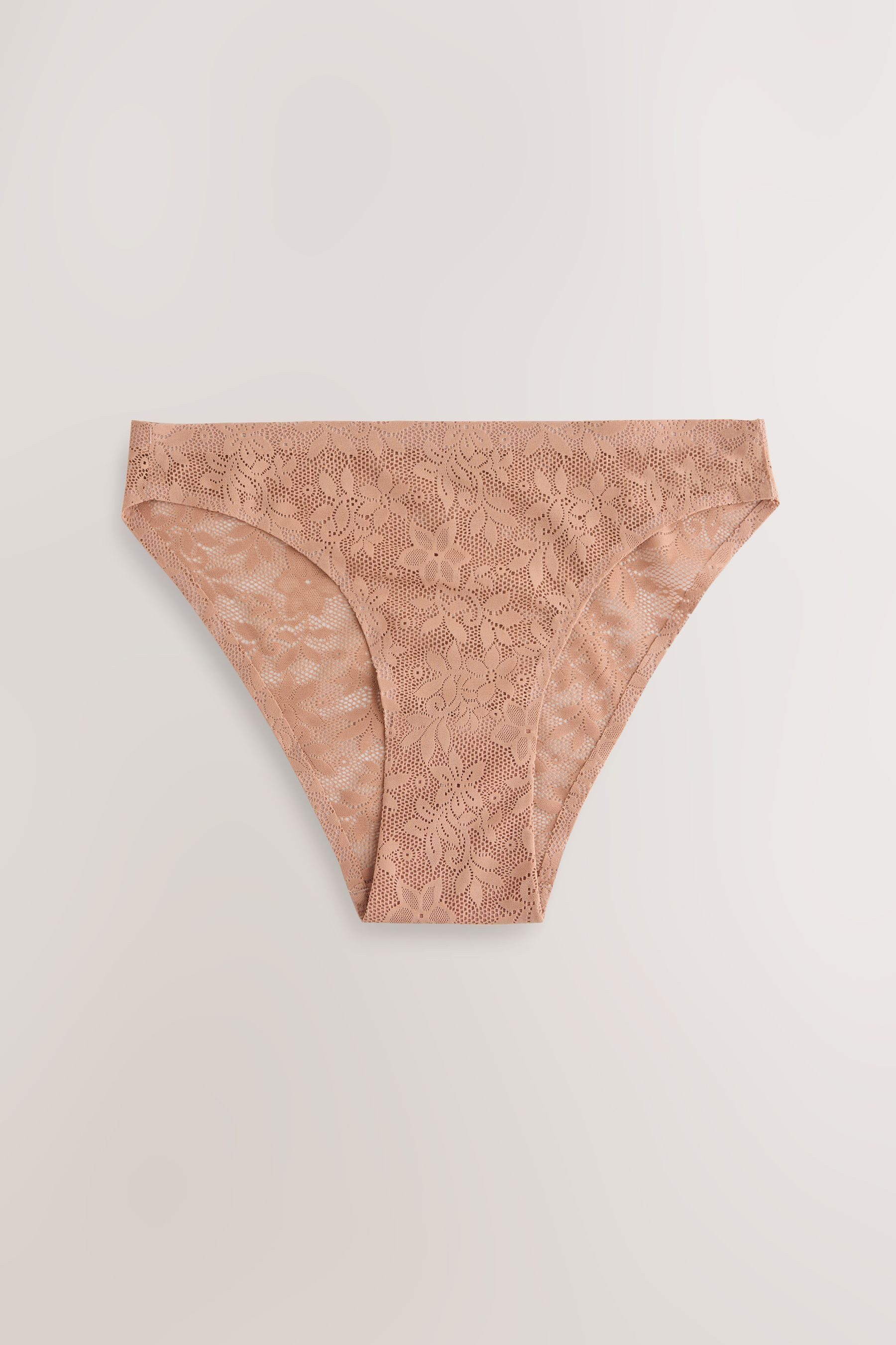 Next Slip 3er-Pack Nahtlose Spitzenslips, hohe Bein (3-St)