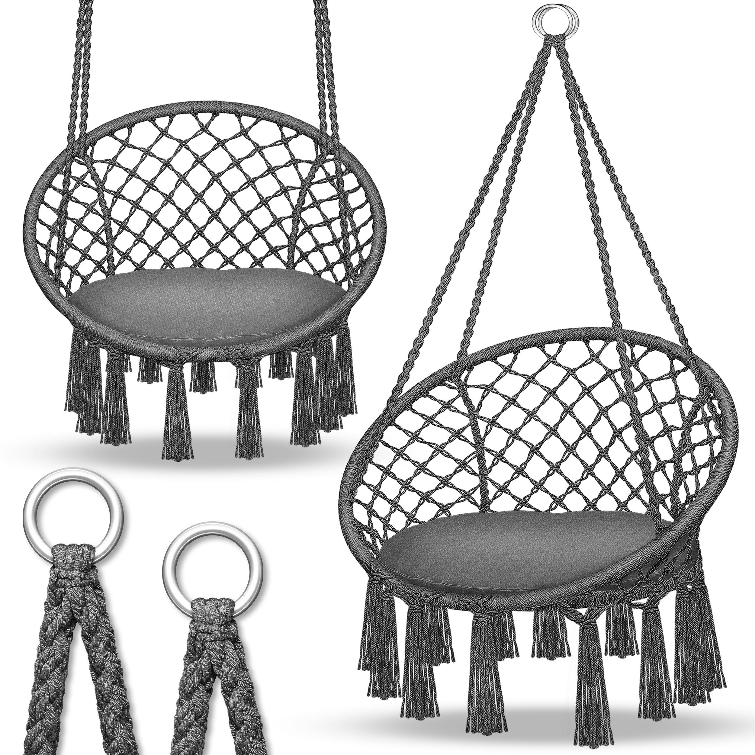 tillvex Hängesessel tillvex® Hängesessel Hängestuhl Hängeschaukel Hängekorb günstig online kaufen