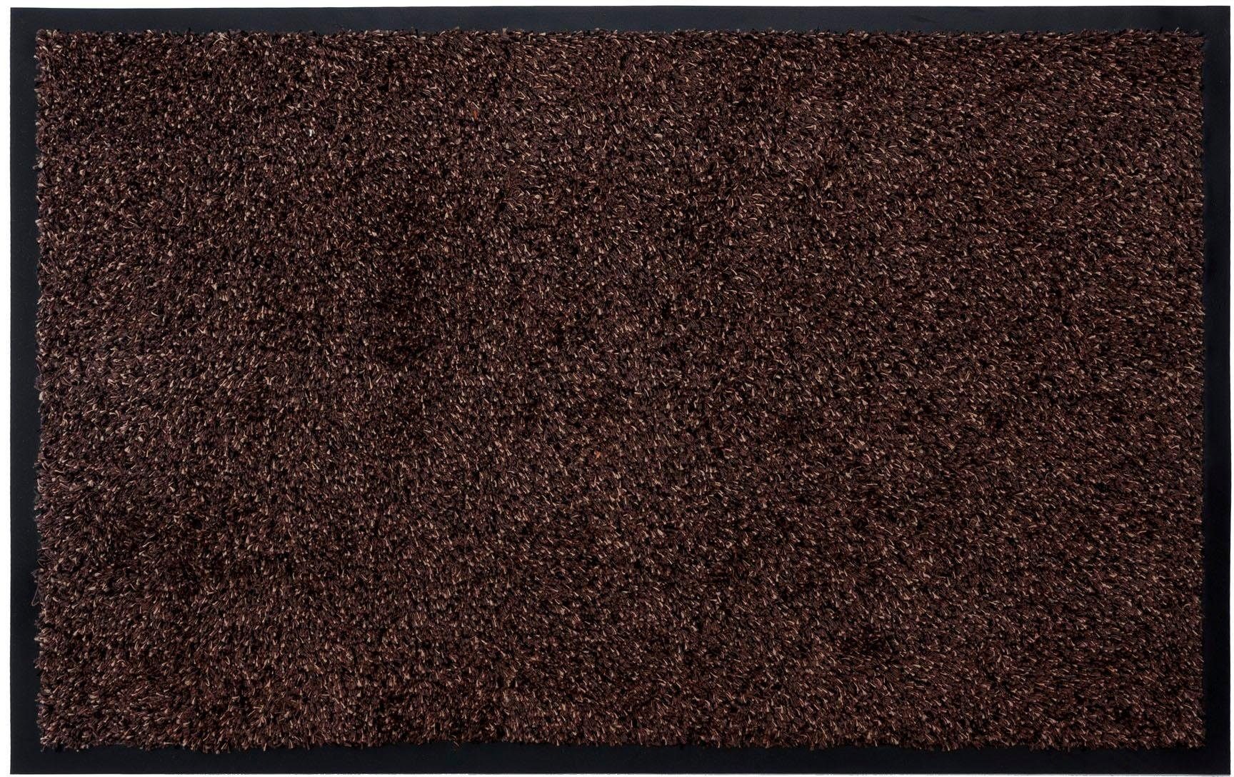 mm, schwarz/braun/beige Fußmatte waschbar Schmutzfangmatte, rechteckig, Höhe: in Textil, geeignet, Outdoor 9 FLEXI, In- Primaflor-Ideen und