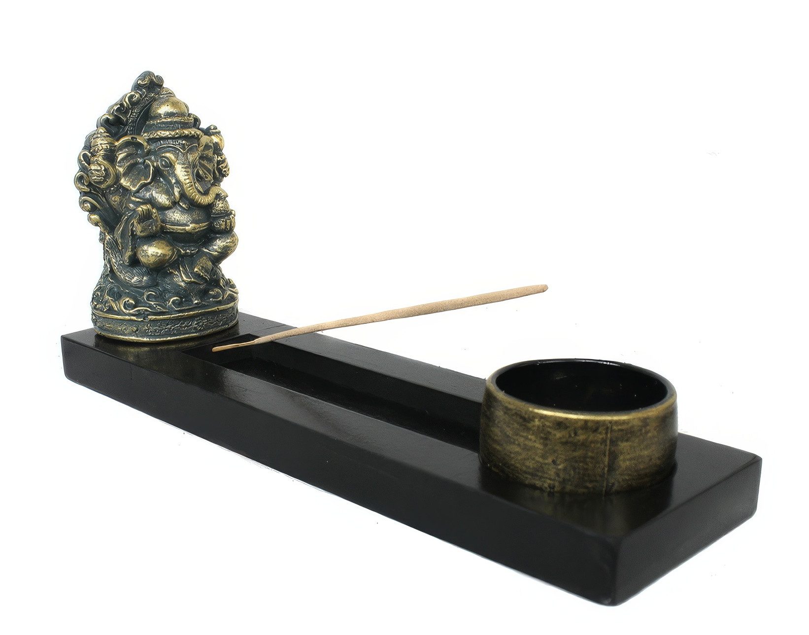 Yudu Dekofigur Zen - Garten mit Buddhafigur Ganesha Teelicht Räucherstäbchen