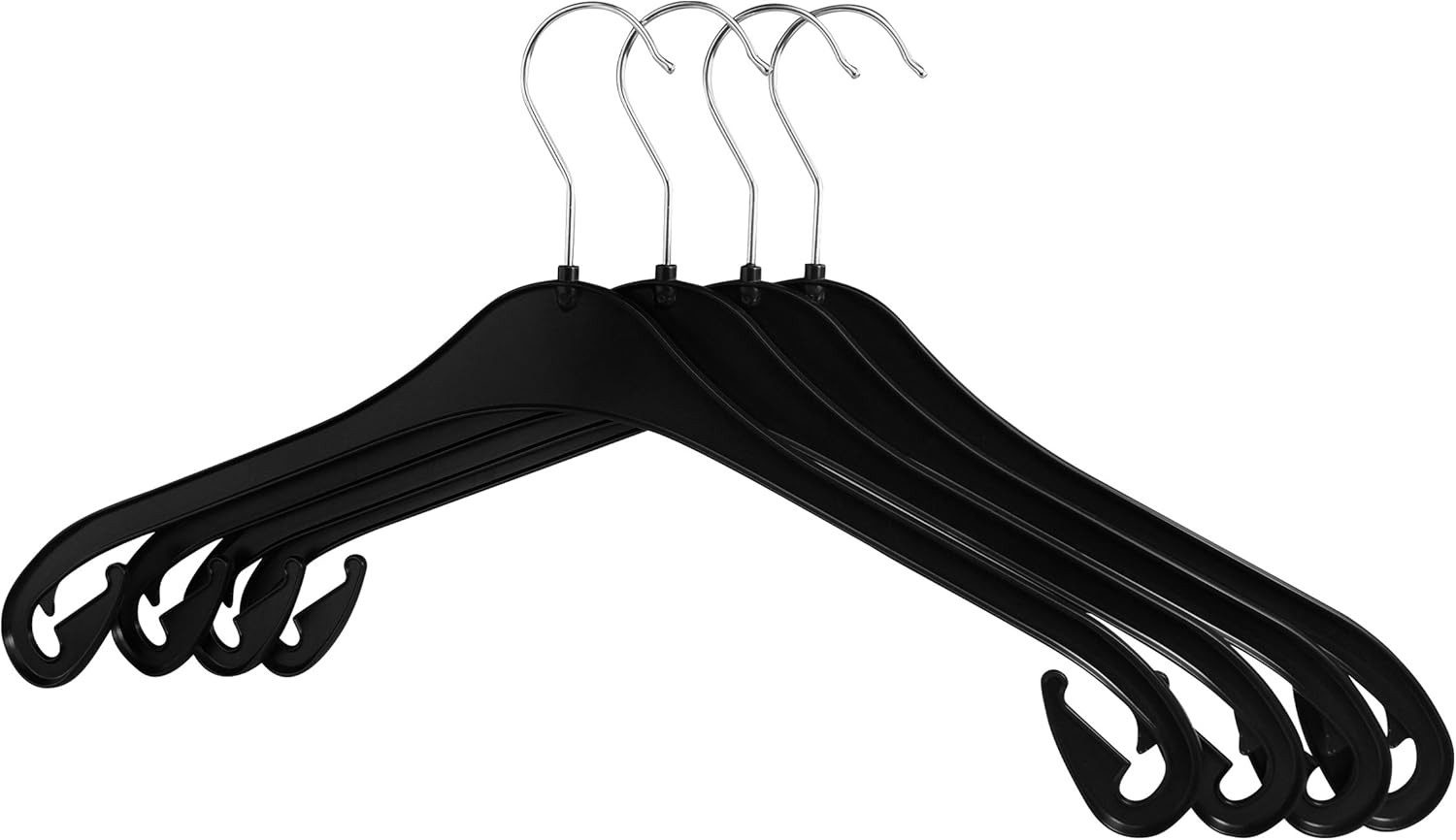RSR Hangers Kleiderbügel NA 47 Schwarz 60 Stück Hemdenbügel Blusenbügel 360° Haken