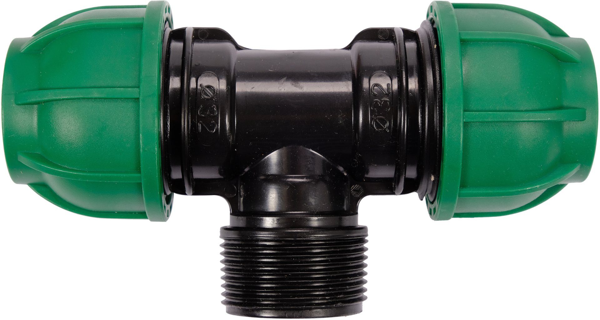 TRIZERATOP Schlauchkupplung PP-T-Stück Außengewinde 32 mm x 1 1/4" x 32 mm, (PP-T-Stück Außengewinde 32 mm x 1 1/4" x 32 mm), Qualität