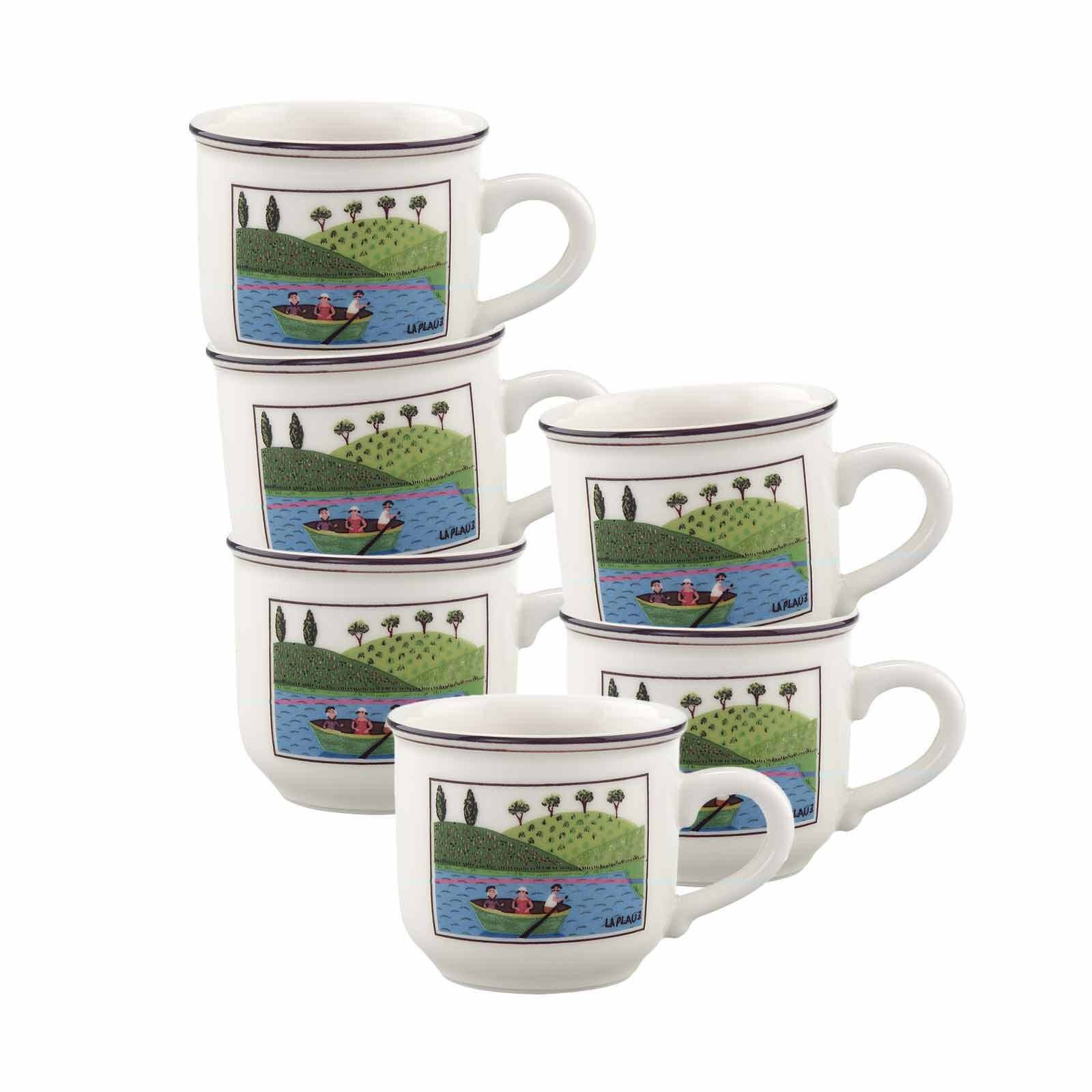 Villeroy & Boch Espressotasse Design Naif Mokka- / Espressotassen 100 ml 6er Set, 6-tlg., Porzellan