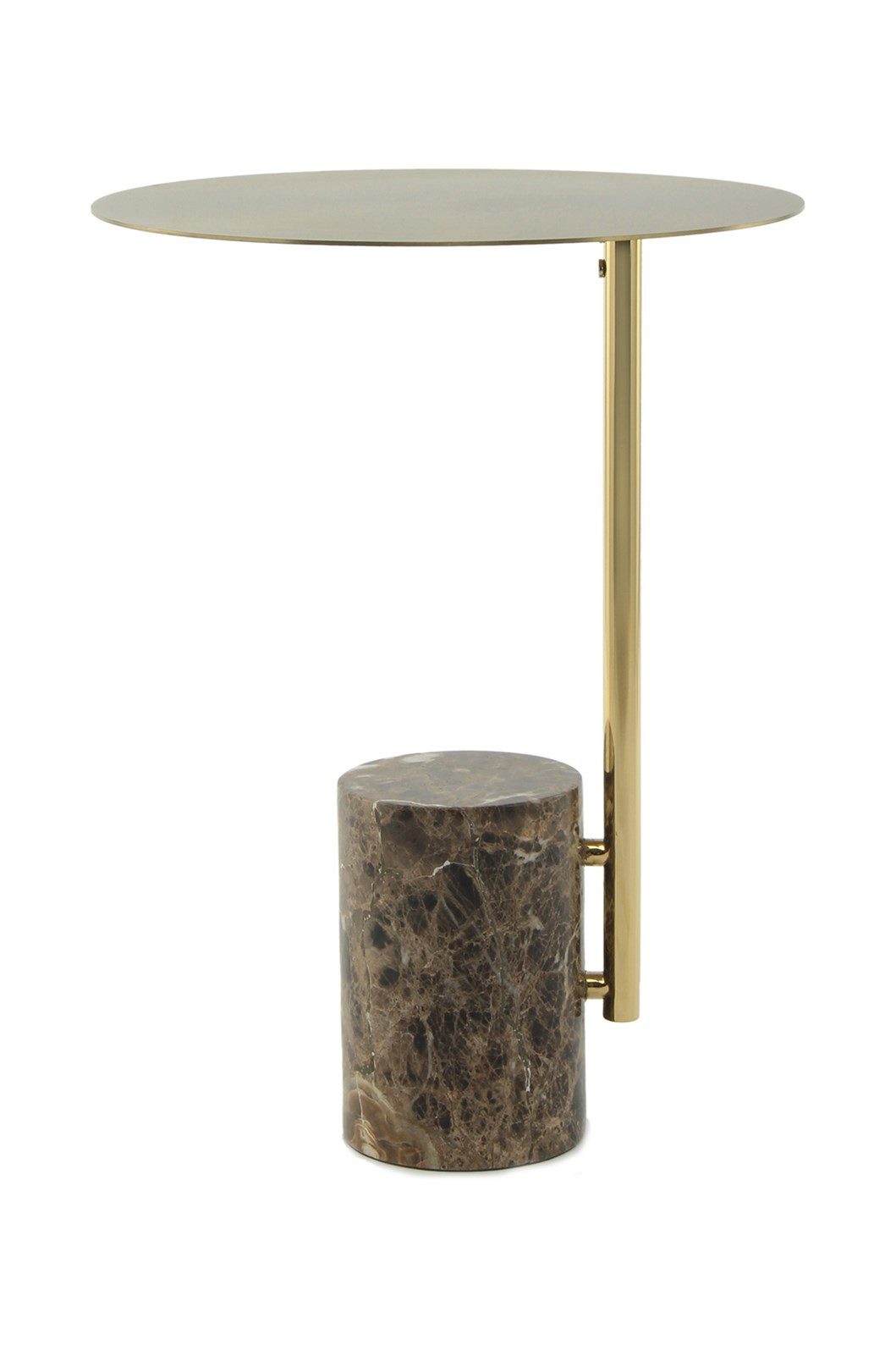 Qiyano Beistelltisch Eleganter Sofatisch Tereo Beige - Marmor, Glas, Wohnzi günstig online kaufen