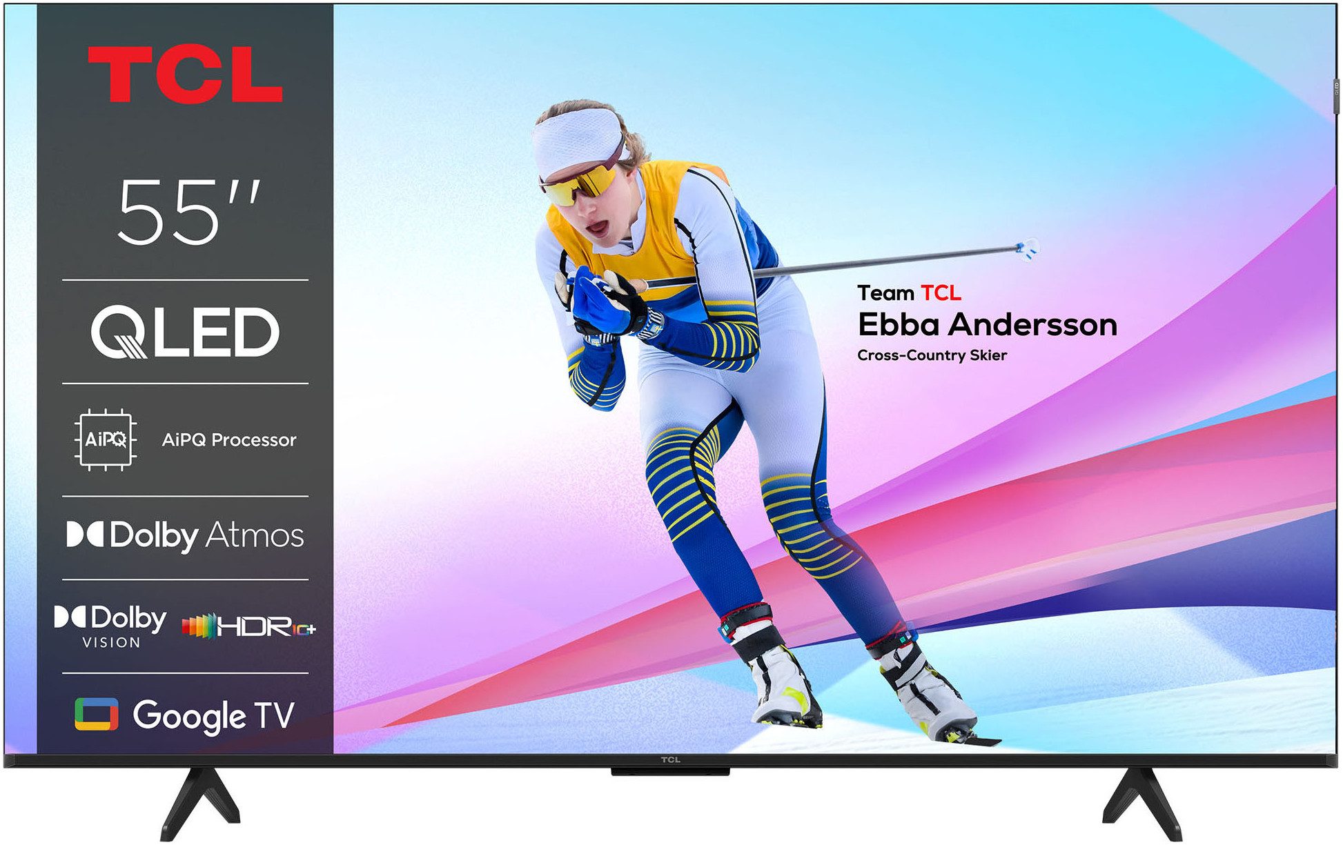 TCL 55P71KX1 QLED-Fernseher (139 cm/55 Zoll, 4K Ultra HD, Google TV, Smart-TV, Multi-HDR, Dolby Vision, Smart TV, Airplay2, Dolby Atmos, Game Master)