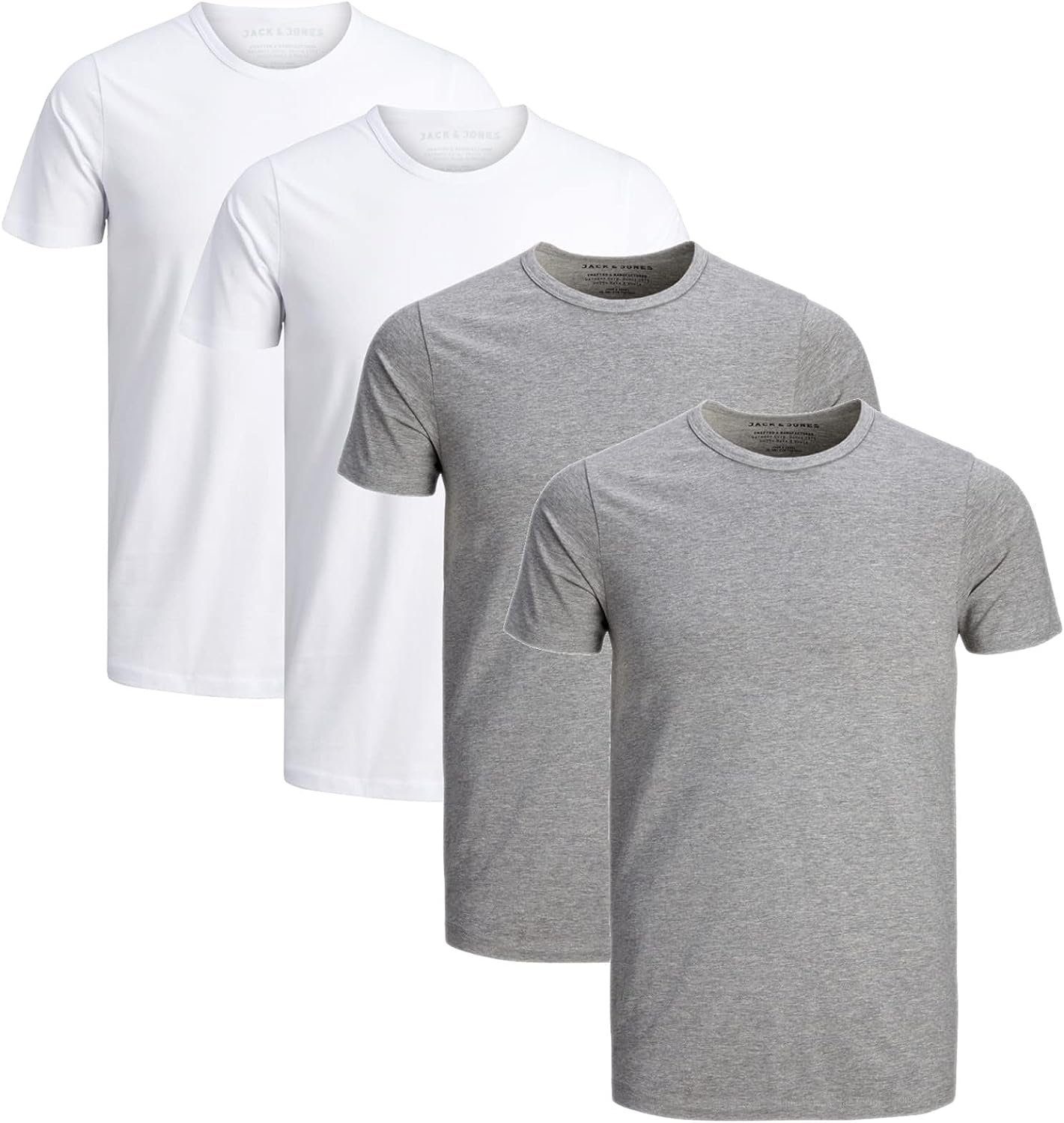 Jack 6 Rundhals & Basic, Jones 4er-Pack) T-Shirt Mix (Sparset, 4er Shirts,