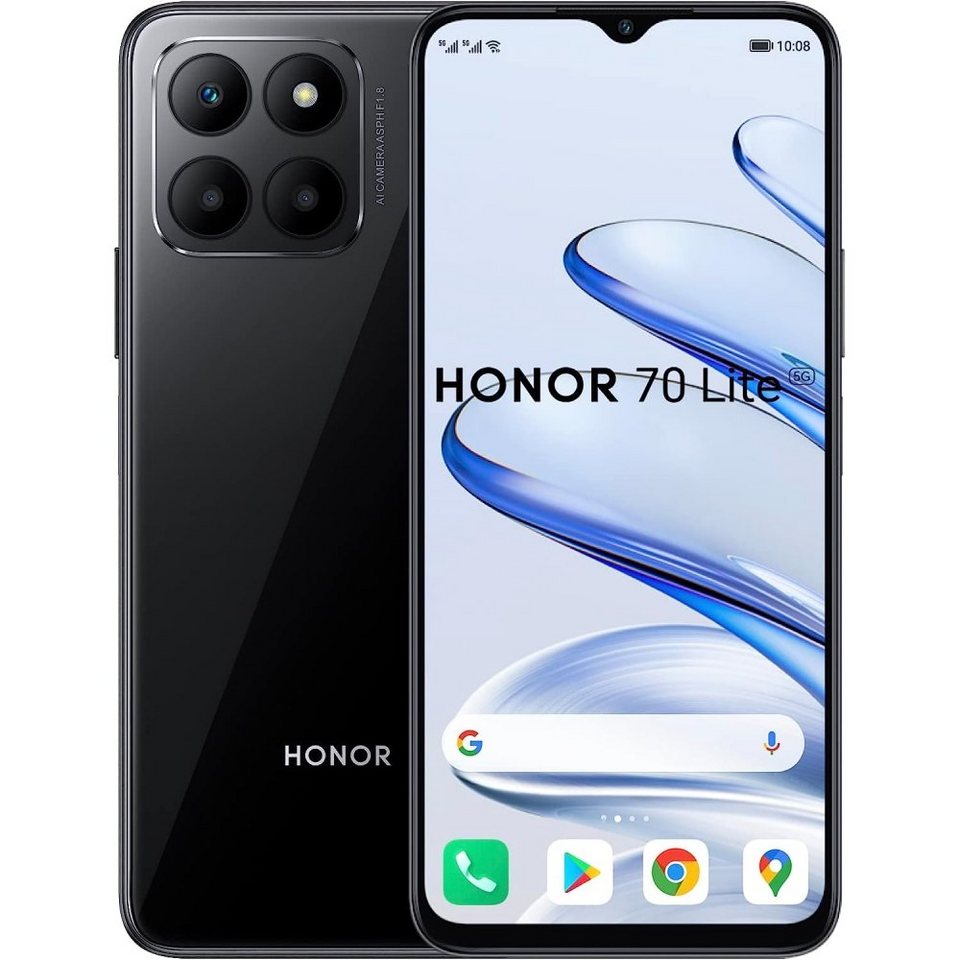 Honor 70 Lite 5G 128 GB / 4 GB - Smartphone - midnight black Smartphone (6,5  Zoll, 128 GB Speicherplatz), Tripple-Kamera: 50 MP + 2 MP + 2 MP