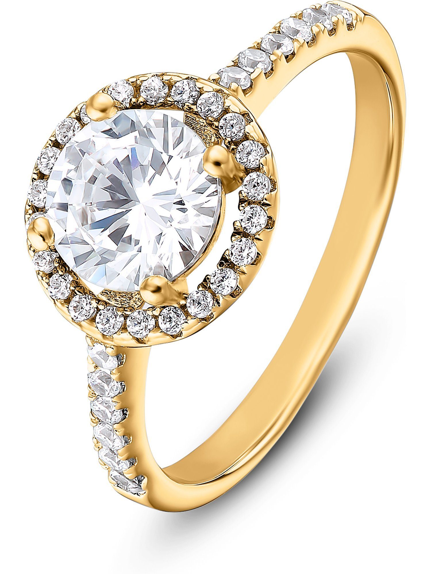 FAVS Silberring FAVS Damen-Damenring 925er Silber 1 Zirkonia, Zirkonia, synthetisch