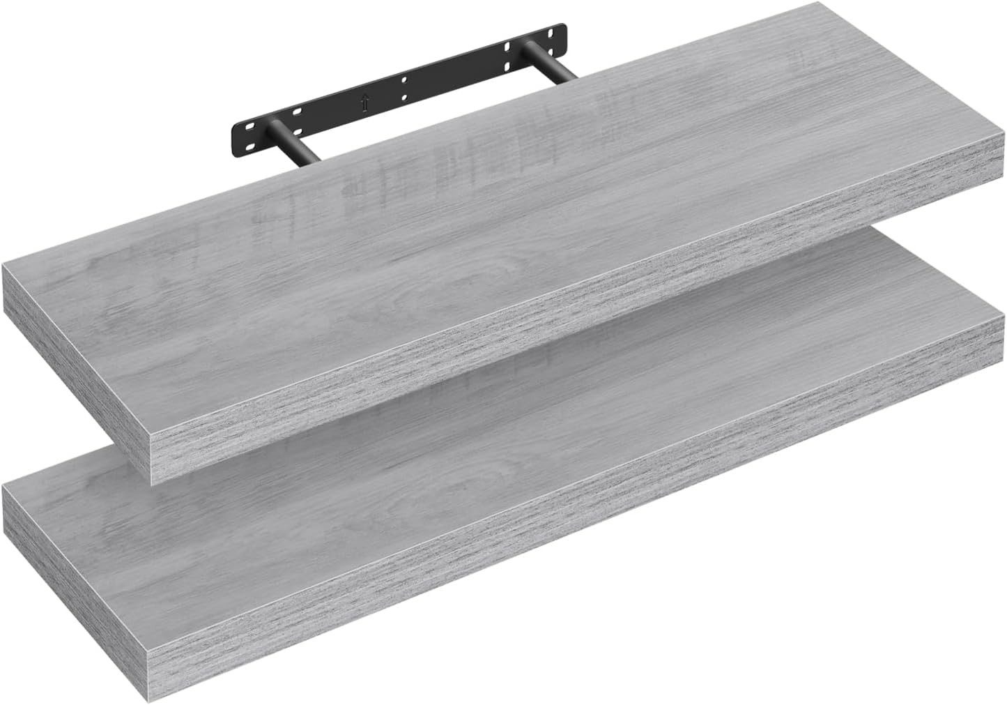 Woltu Wandregal, 2er-Set Wandboard CD DVD Regal Bücherregal Holz Board günstig online kaufen