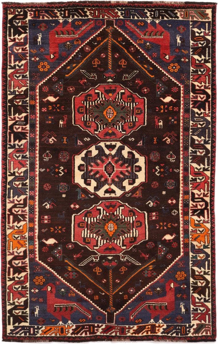 Orientteppich Shiraz 164x256 Handgeknüpfter Orientteppich / Perserteppich, Nain Trading, rechteckig, Höhe: 10 mm