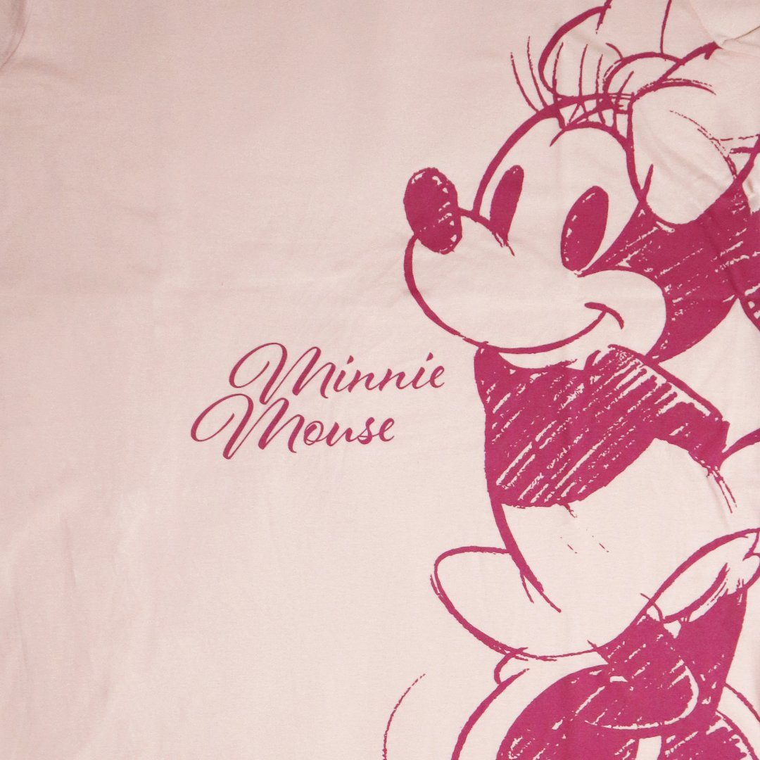 Disney Pyjamaoberteil Disney Minnie Maus Gr. Nachthemd XS XL Beige bis Schlafshirt Damen kurzarm