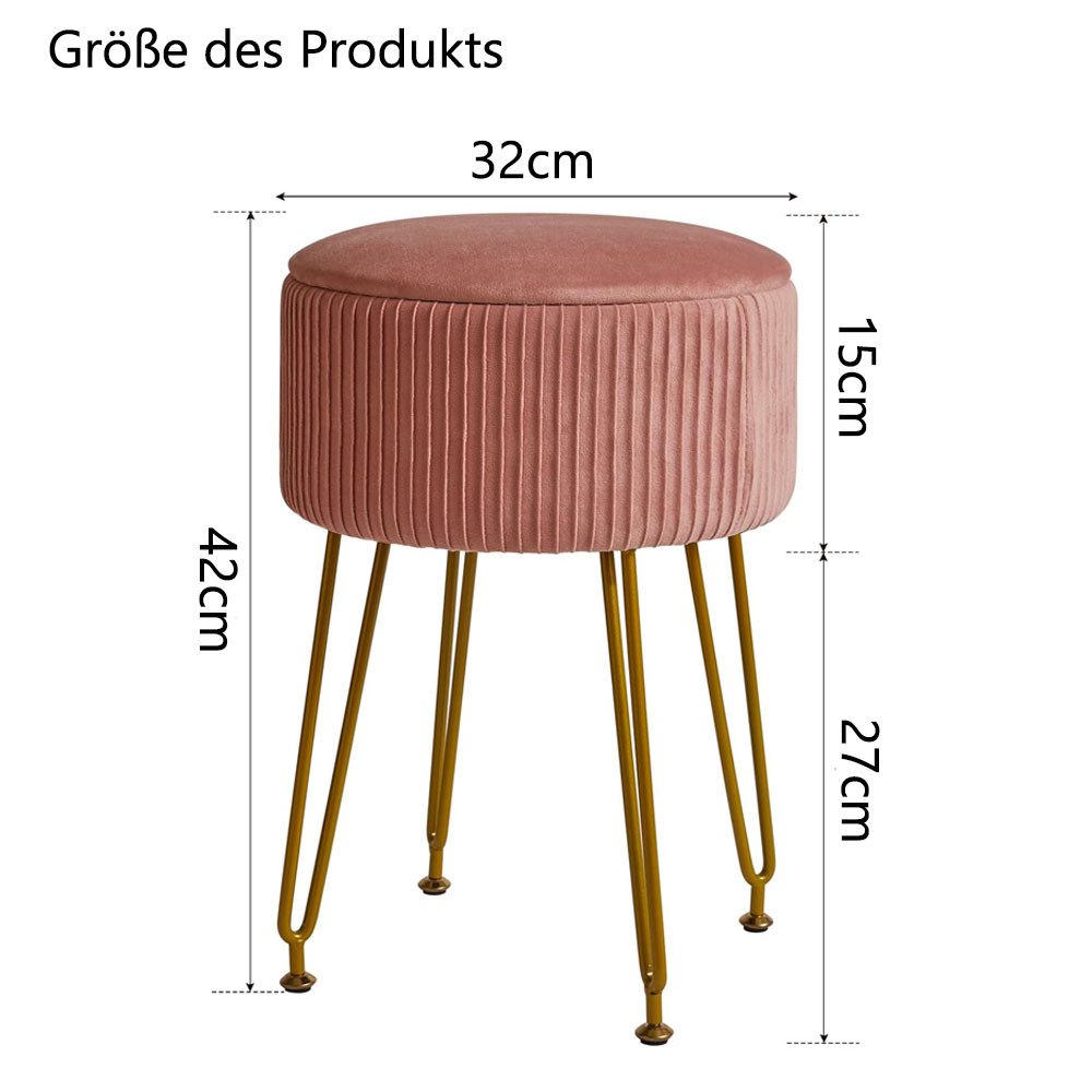 NUODWELL Sitzhocker Samt Speicher Fußstütze Hocker, günstig online kaufen