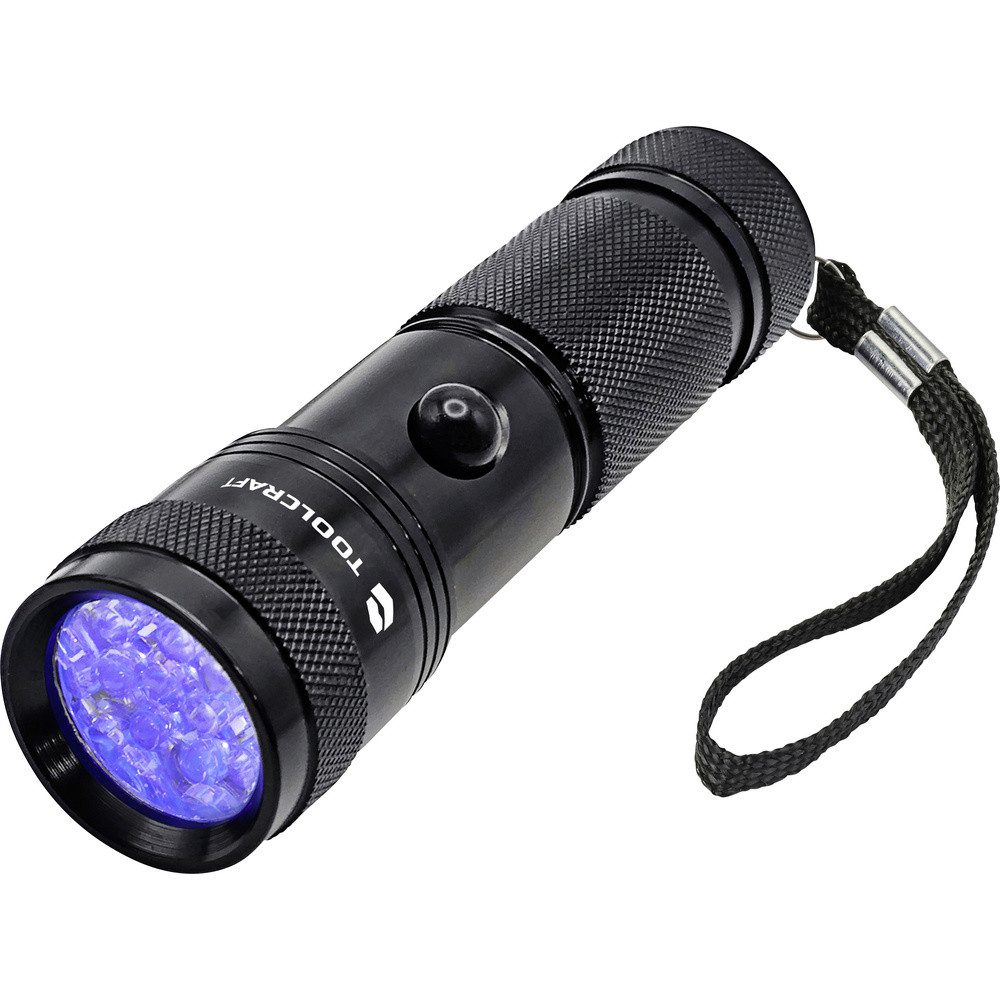 TOOLCRAFT Taschenlampe TOOLCRAFT TO-11105790 UV-LED Taschenlampe mit Handschlaufe, mit UV-Li