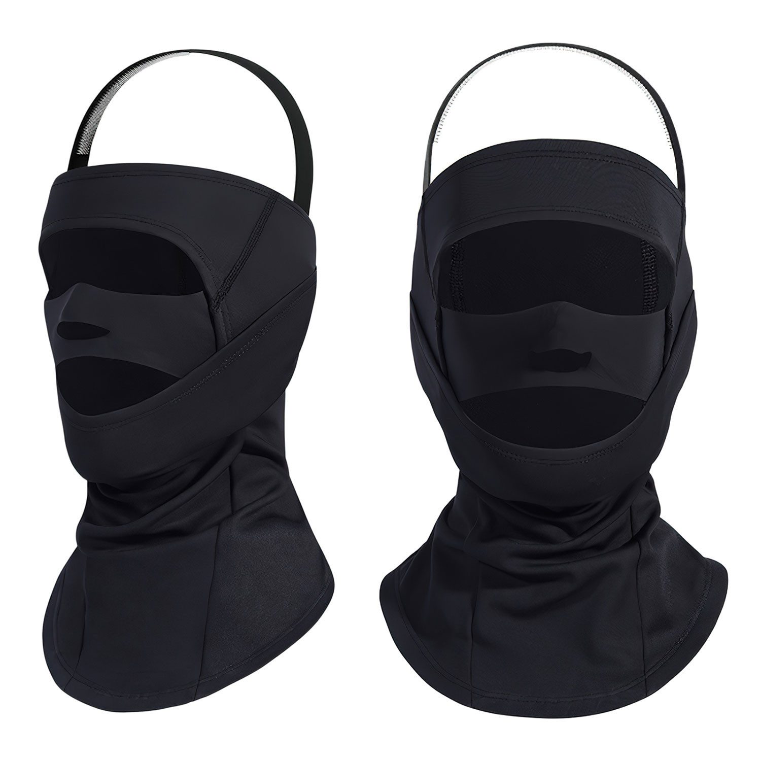 Refttenw Sturmhaube Motorrad Winter Skimaske mit Fleece-Futter - Winddicht & Warm - 2St (2-St) mit Seitlicher Haaröffnung & Nasenausschnitt