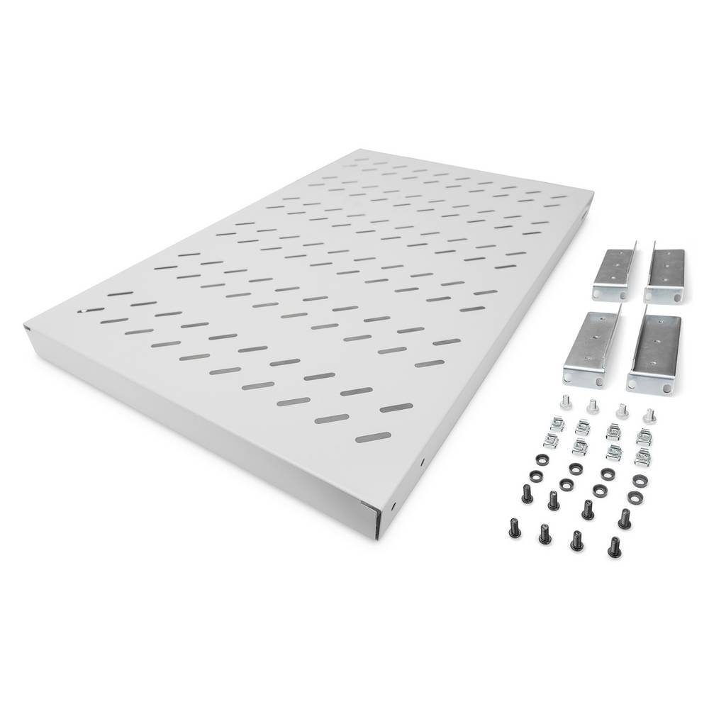 Digitus Netzwerkschrank Professional Fachboden mit variablen Befestigungsschienen DN-97648, variable Befestigungsschienen