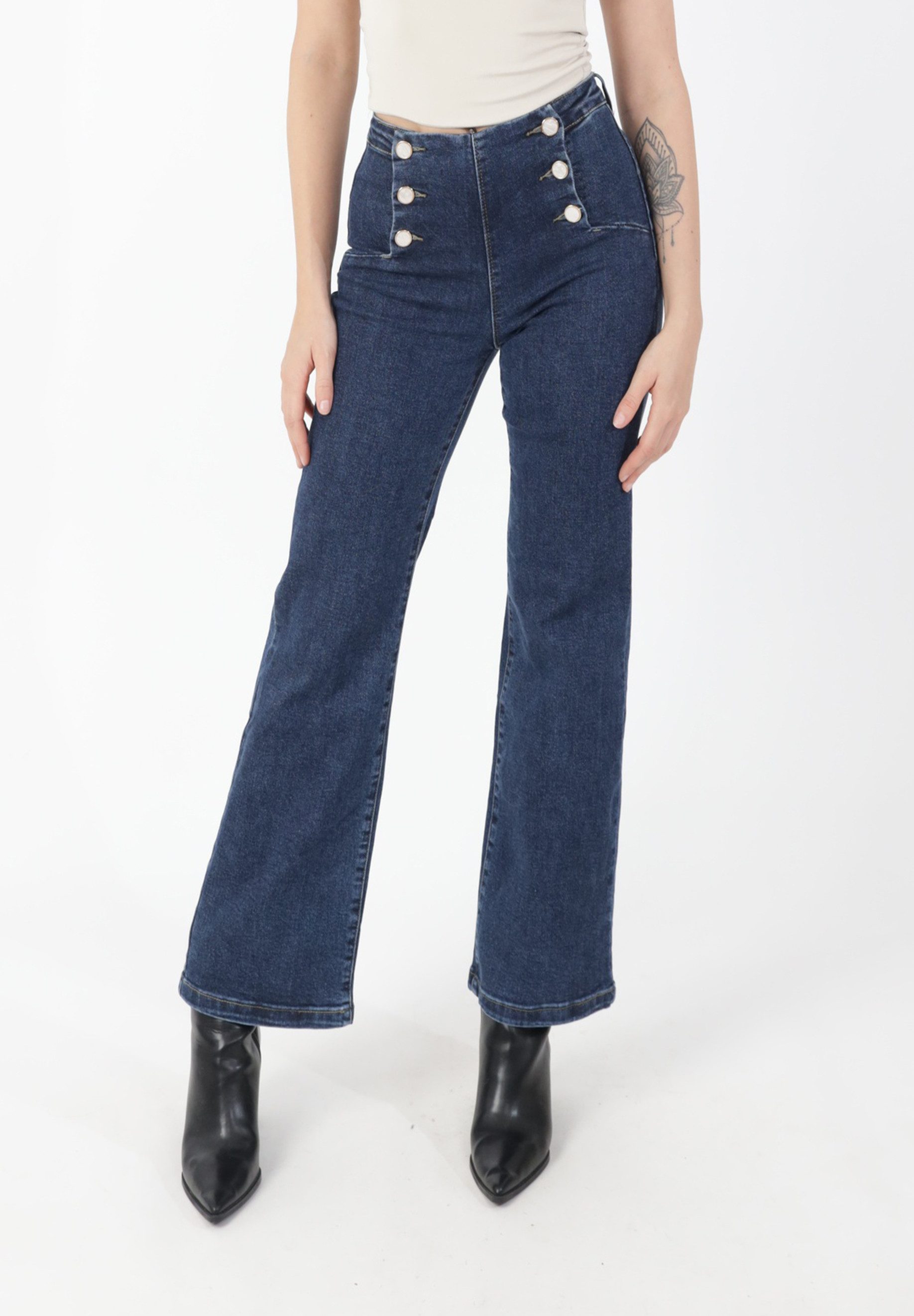 Elara Straight-Jeans Straight Hose