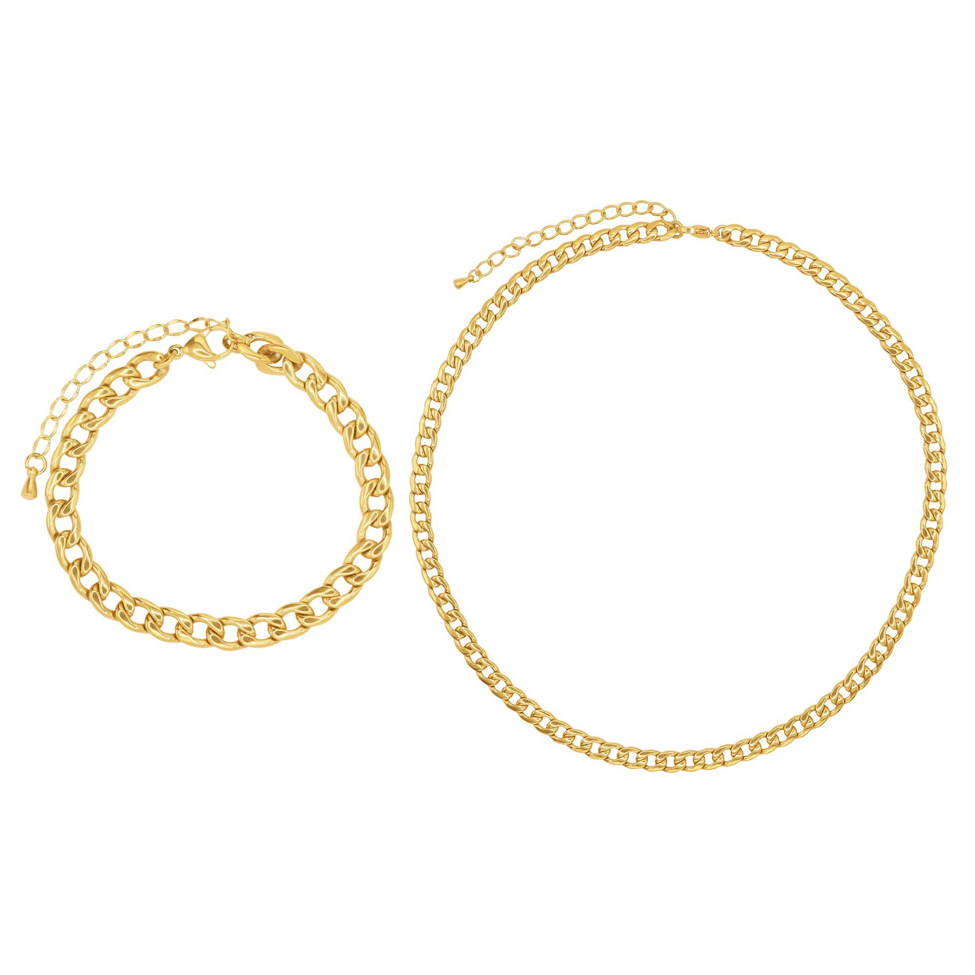 Valentinstagsgeschenk Heideman Collier Set Ylva goldfarben (keine Angabe, inkl. Geschenkverpackung), Geschenkset für Damen mit Kette und Amrband