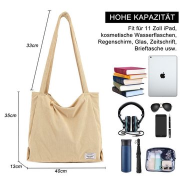 TAN.TOMI Einkaufsbeutel Tasche Damen Umhängetasche mit Reißverschluss, Groß Shopper Tasche Tote Bag Handtasche Schultertaschen