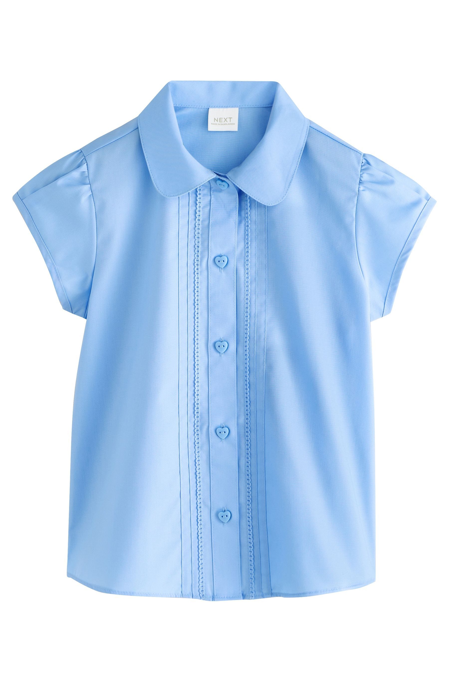 Next Langarmbluse Bluse mit Puffärmeln und Spitzendetails (1-tlg)